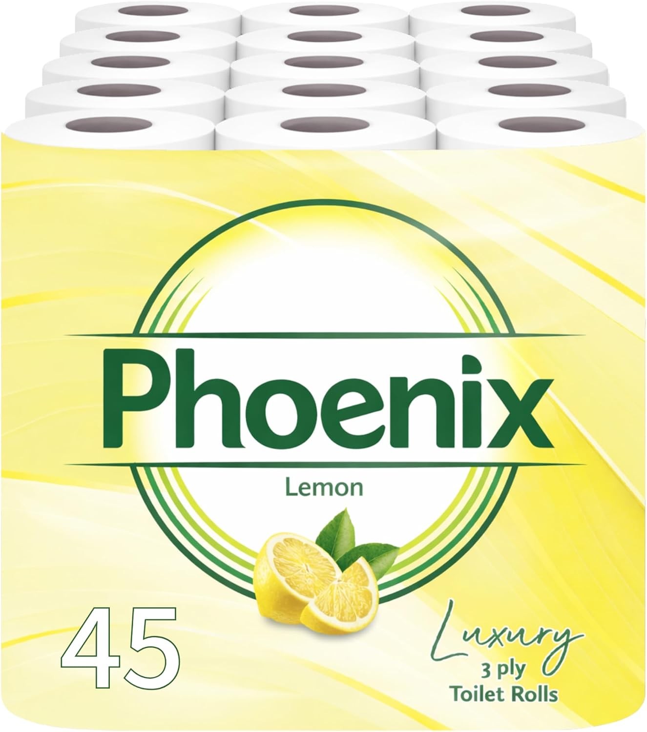 Phoenix Toilet Rolls – 45 Pack | 3 Ply Lemon Scented Toilet Paper | Bulk Buy, So