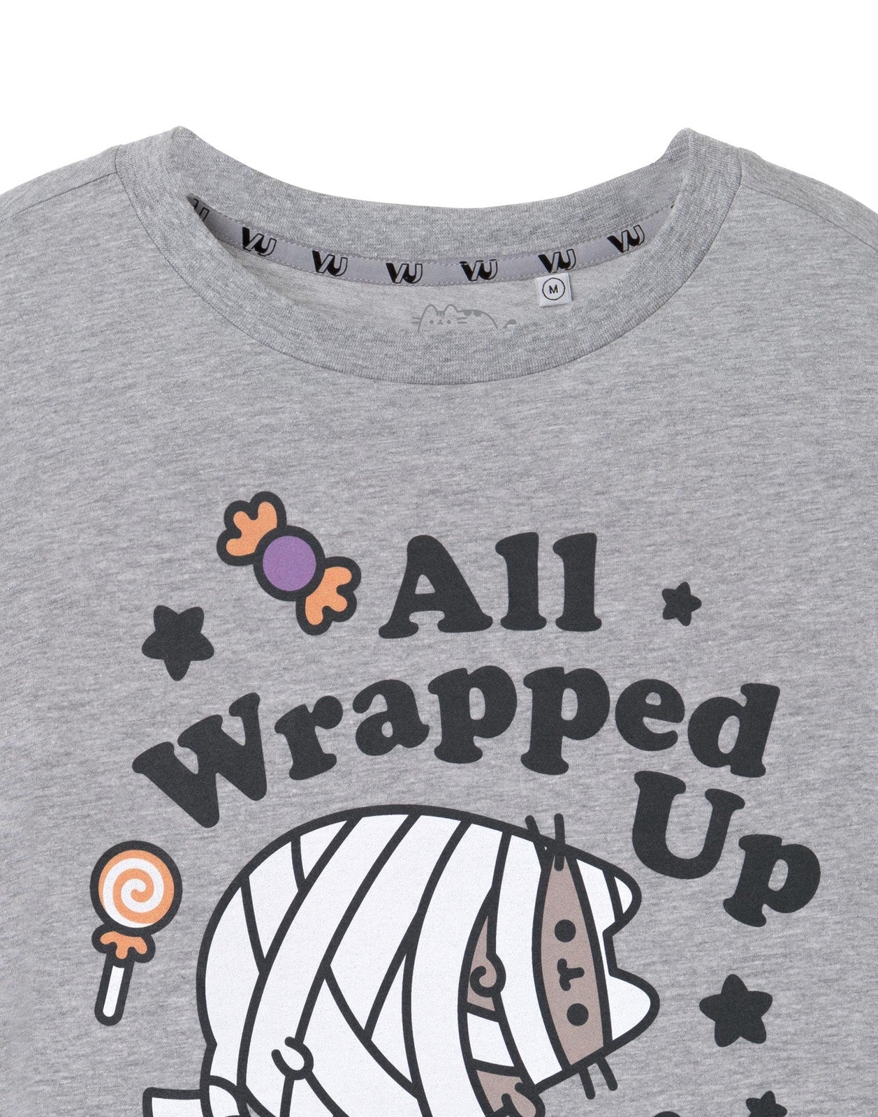 Pusheen Short Sleeved T-Shirt | Womens Grey Marl | Official Merch