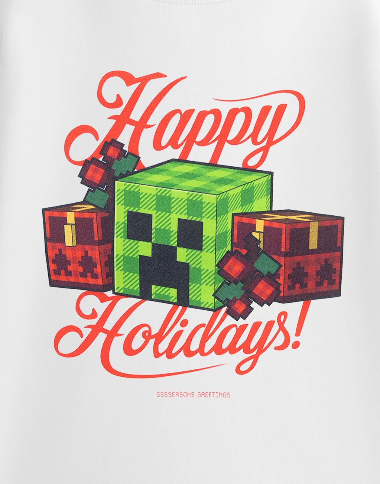 Minecraft Short Sleeved T-Shirt | Boys White Gaming | Official Merch