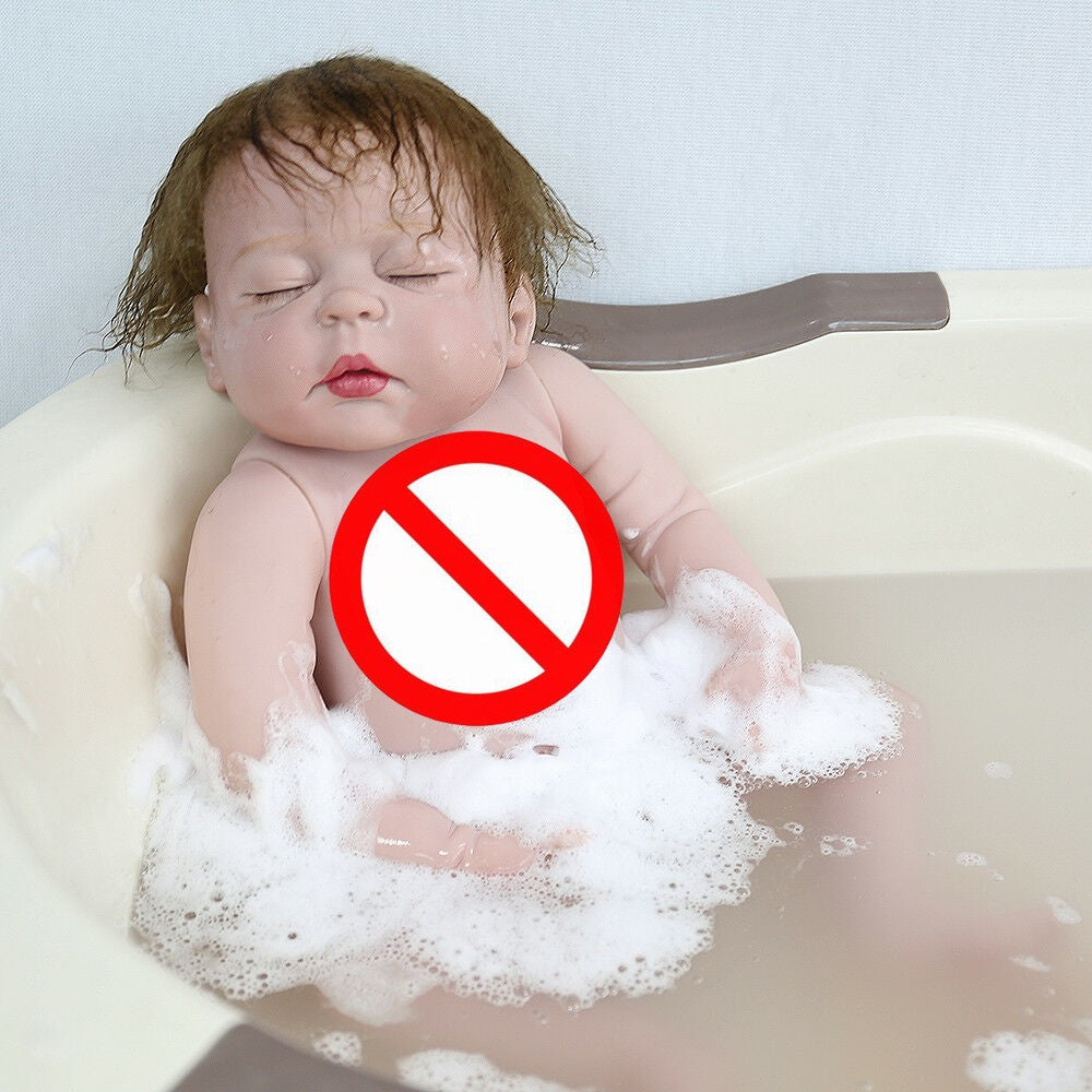 22" Waterproof Reborn Baby Dolls Realistic Full Body Vinyl Silicone Girl Doll UK