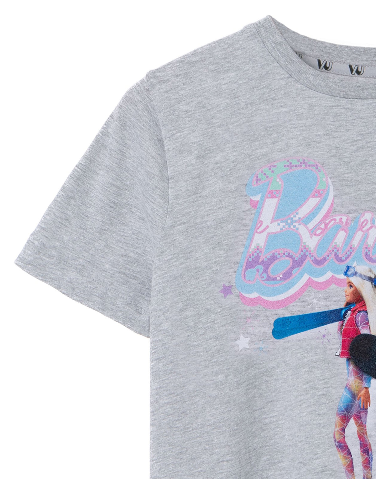 Barbie Short Sleeved T-Shirt | Girls Grey Marl | Official Merch