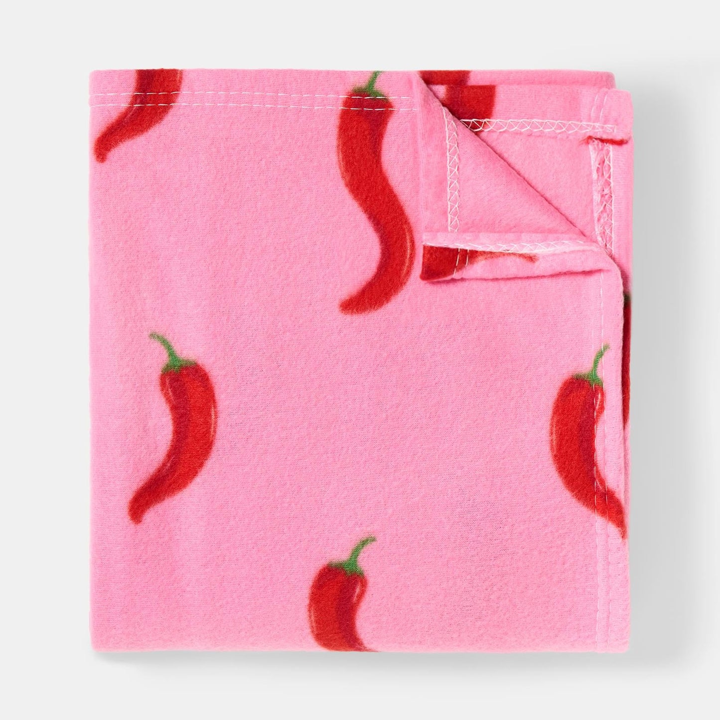 OHS Chilli Print Throw Soft Blanket Polar Fleece Lightweight Bedspread