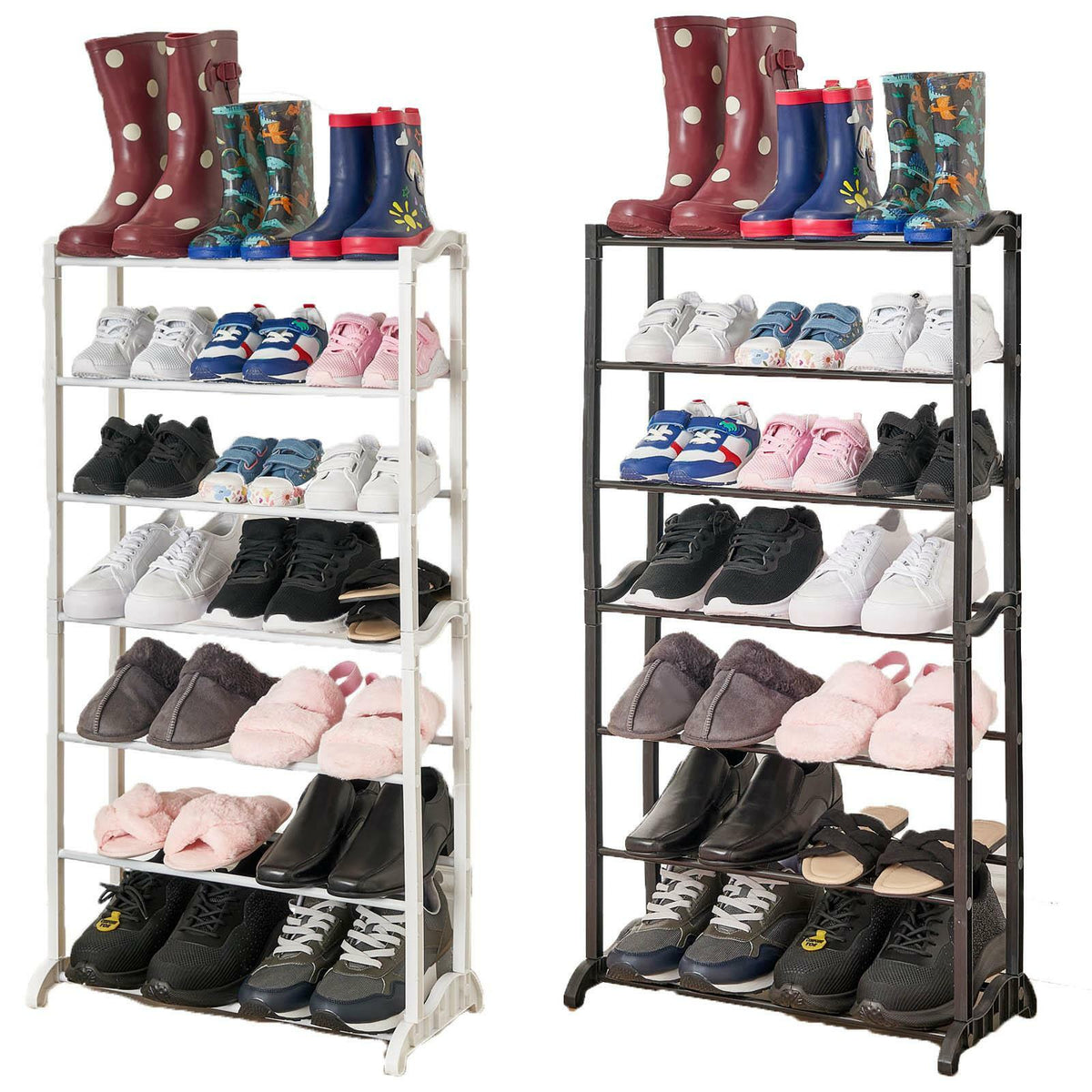 OHS 7 Tier Shoe Rack Stand Storage Compact Space Organiser Shelf Metal 21 Pairs