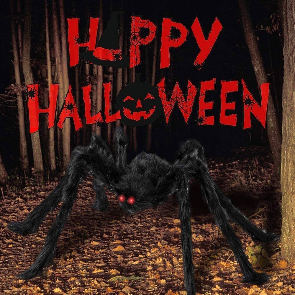 6.6FT Giant Halloween Spider Decor Scary Outdoor Yard Party Decoration