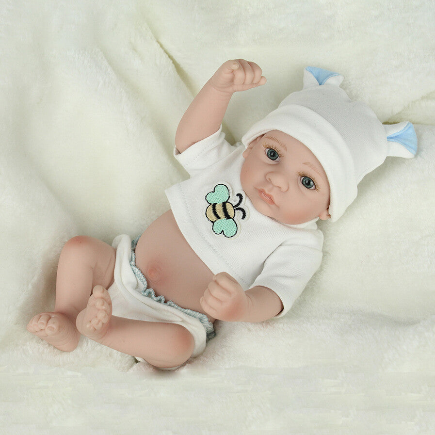Mini Reborn Newborn Baby Dolls Full Body Vinyl Silicone Handmade Boy Doll Gift
