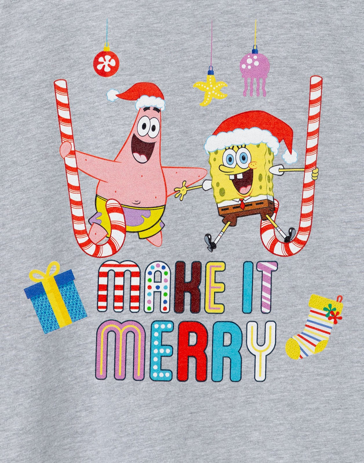 SpongeBob SquarePants Short Sleeved T-Shirt | Unisex Kids Grey Marl | Official M