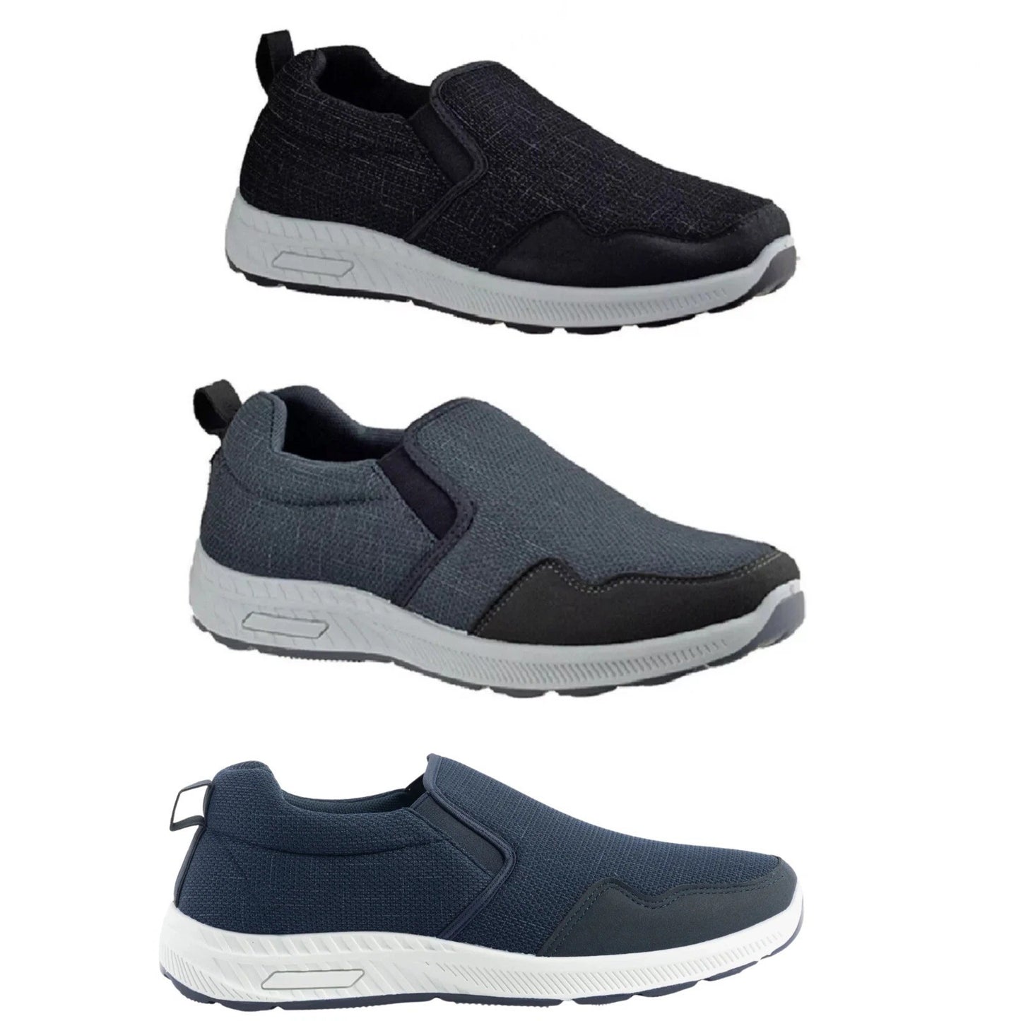 Mens Casual Slip On Trainers Dr Keller CRAIG Wide Fit Memory Foam Comfort Shoes