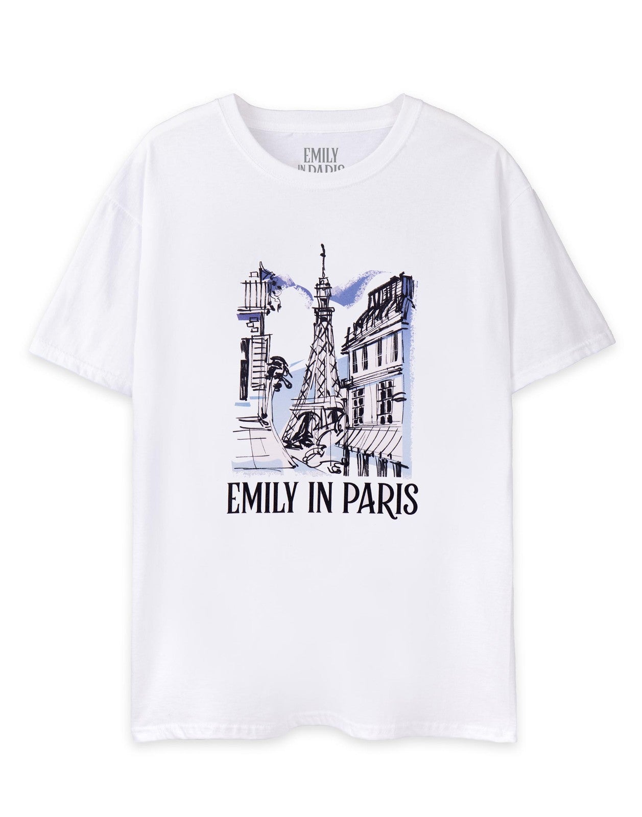 Emily In Paris Short Sleeved T-Shirt | Womens White | Official Merch