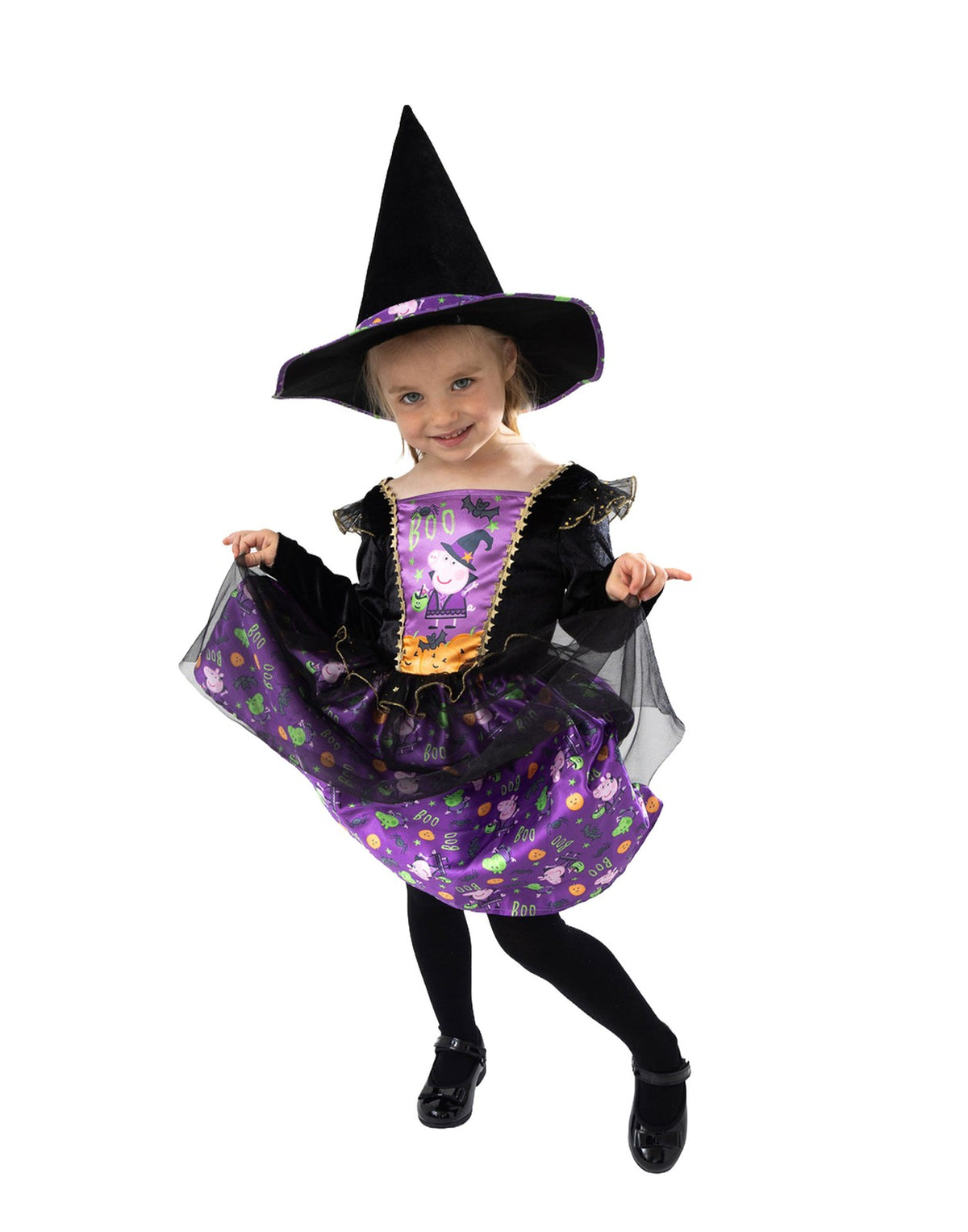 Peppa Pig 2 Piece Costume | Girls Black | Official Merch
