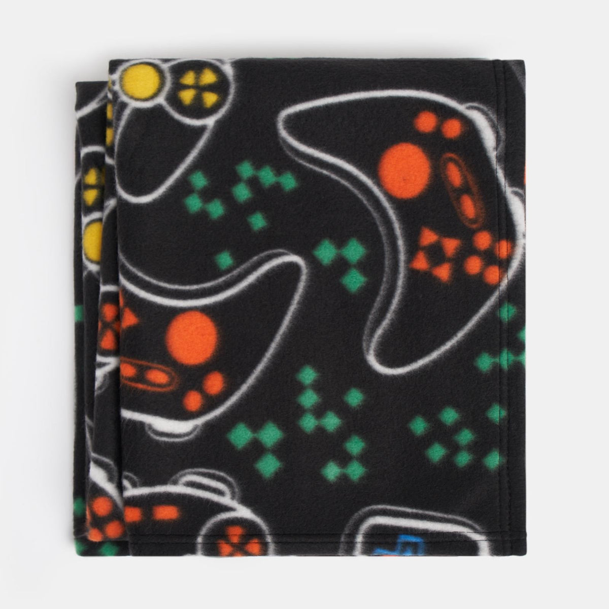 Dreamscene Gaming Fleece Throw Over Soft Warm Chair Blanket, 120 x 150cm - Black