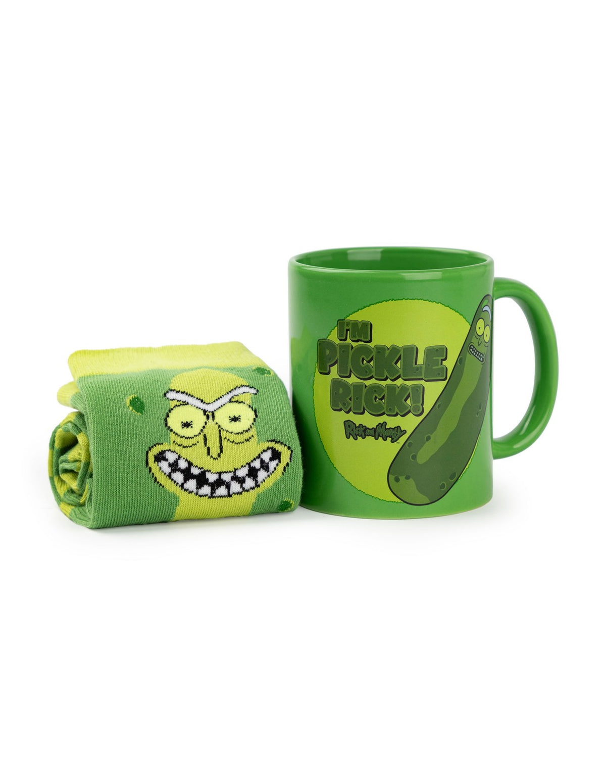 Rick And Morty Mug and Sock Gift Set | Mens Green | Official Merch