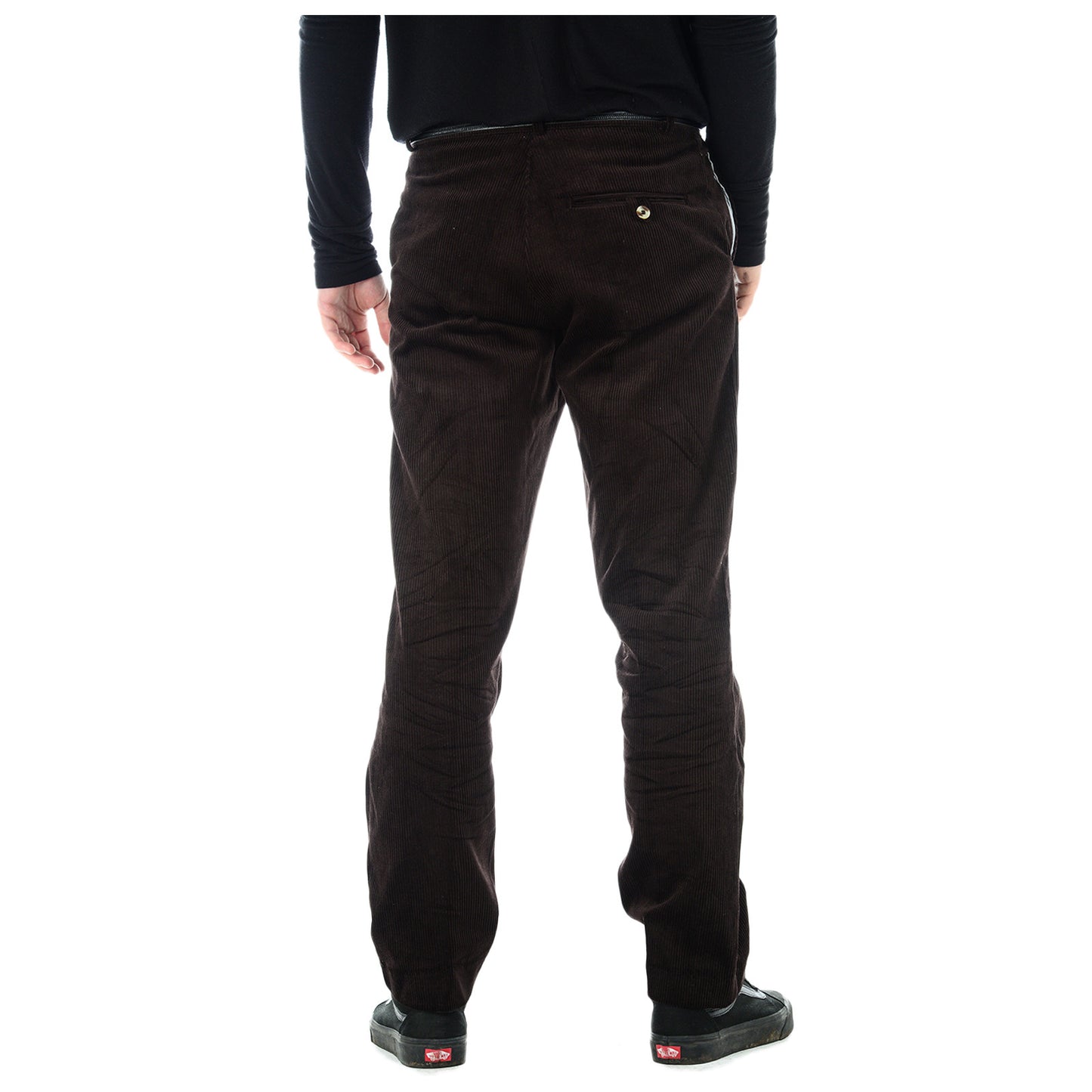 MENS CORD CORDUROY TROUSERS COTTON  BUSINESS FORMAL CASUAL BELTED SMART PANTS