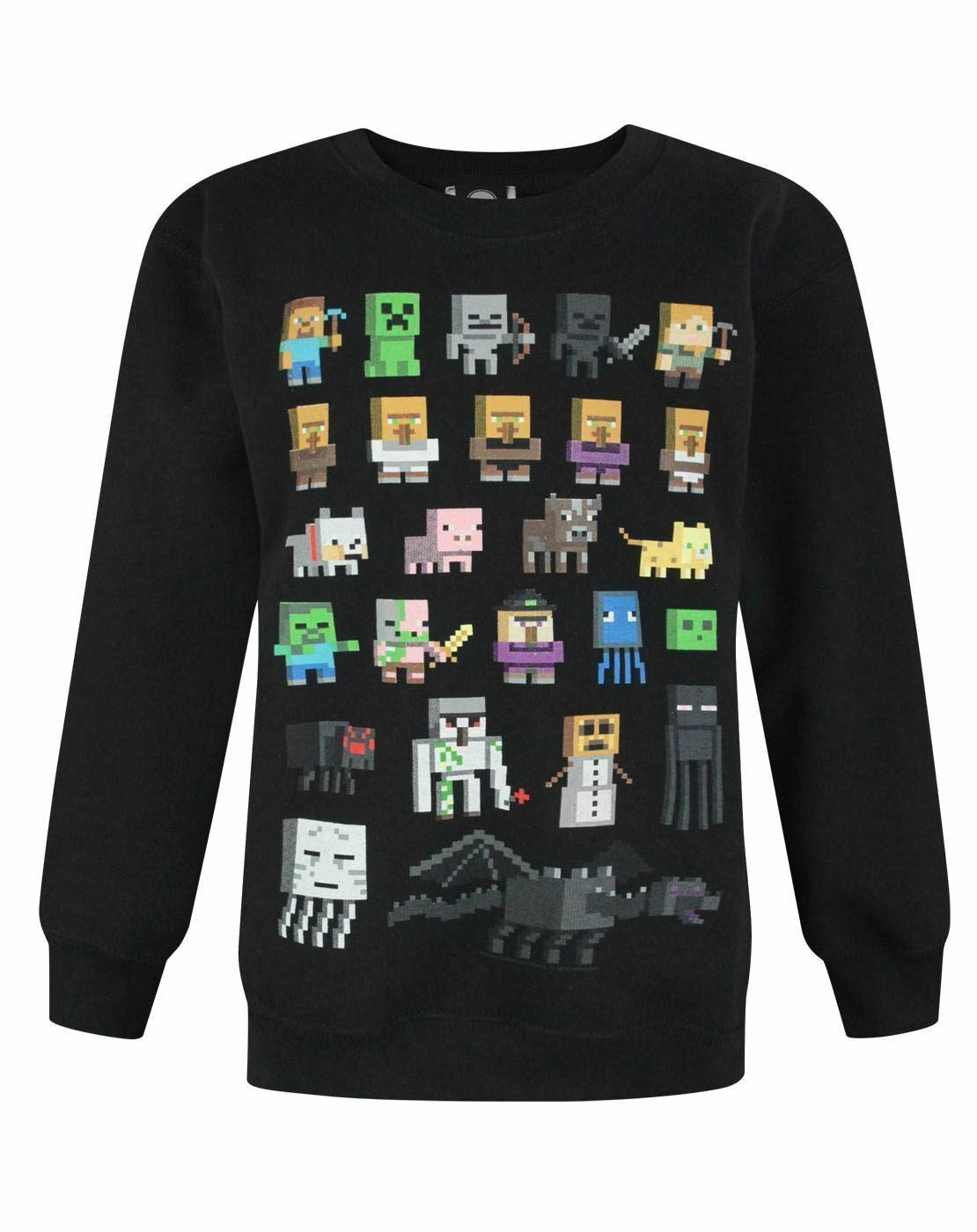 Minecraft Sweatshirt | Boys Black Gaming | Official Merch