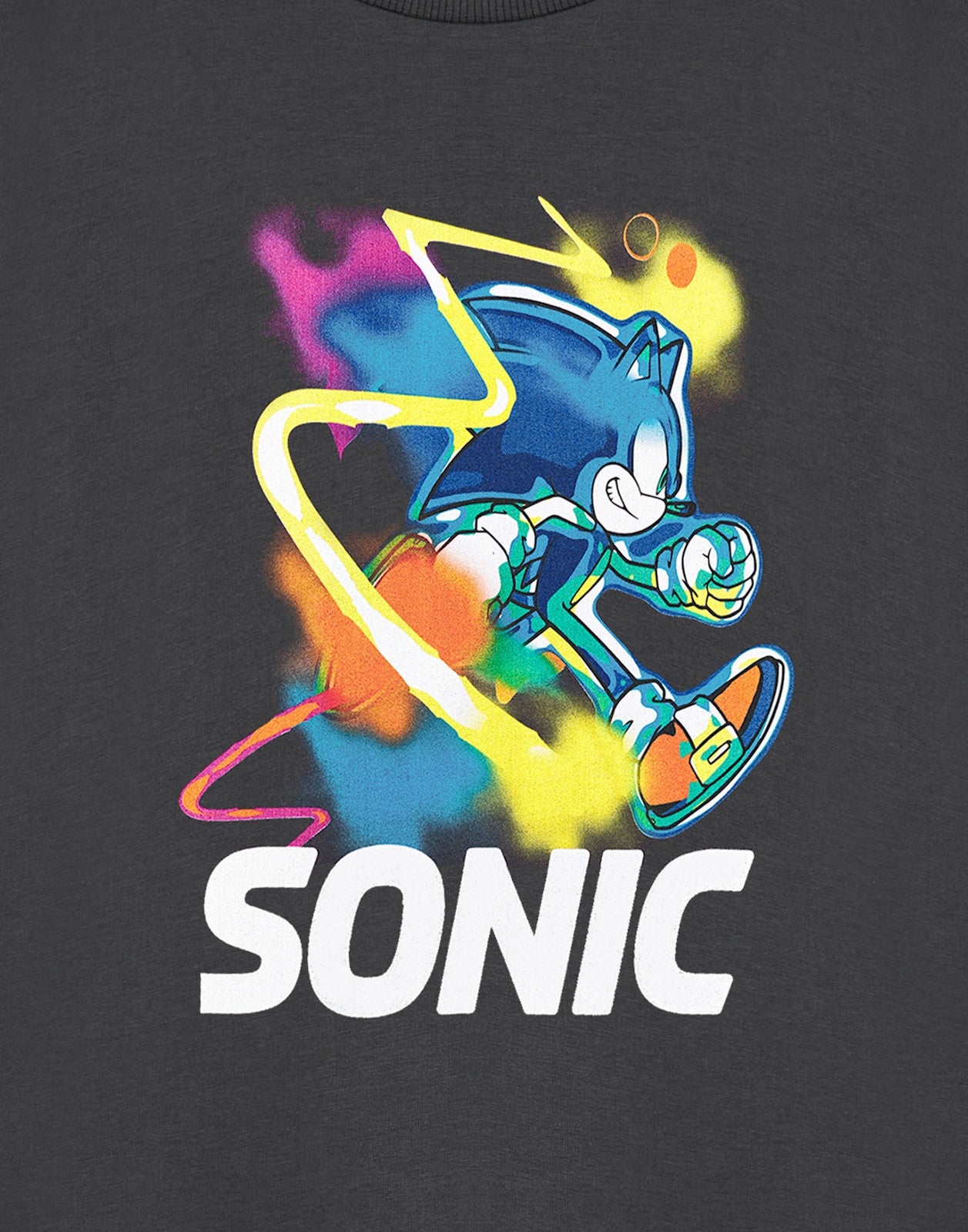 Sonic the Hedgehog Short Sleeved T-Shirt | Boys Charcoal | Official Merch