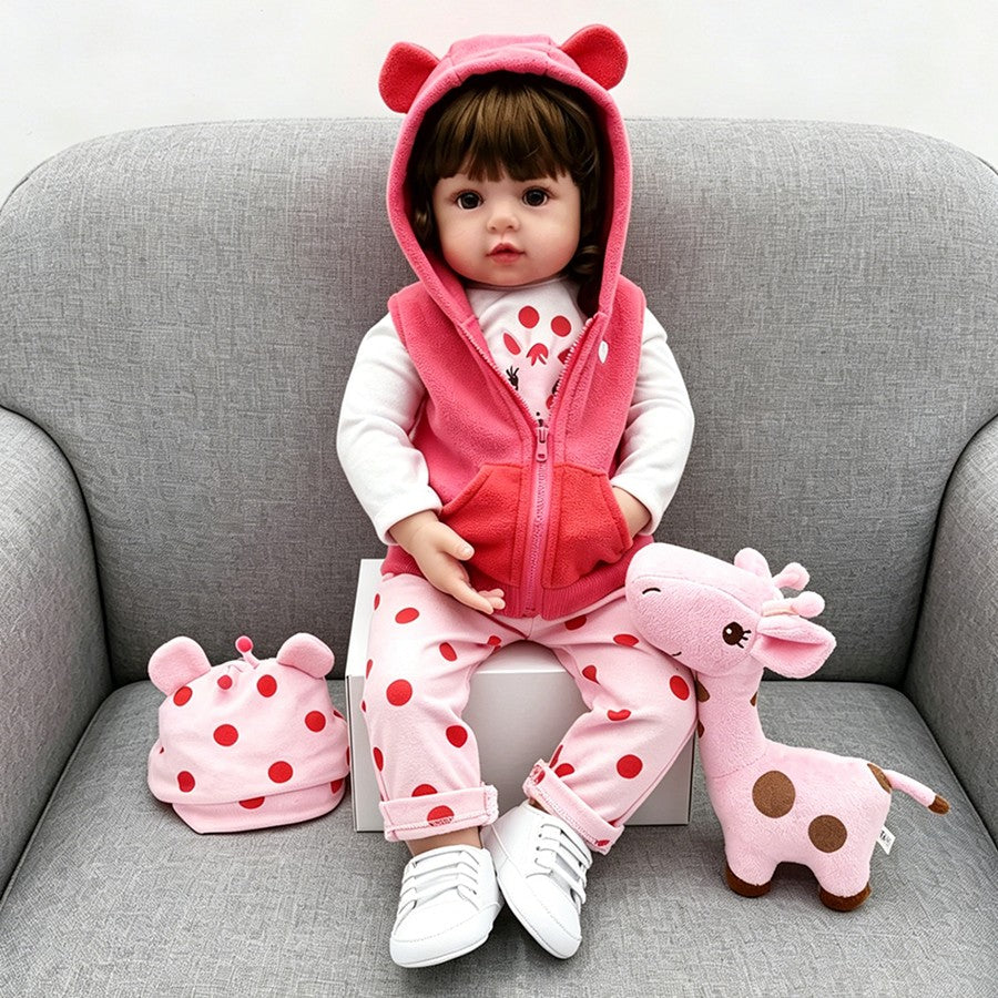 Handmade Lifelike Reborn Dolls Vinyl Silicone 18" Life Newborn Baby Girl Gift UK