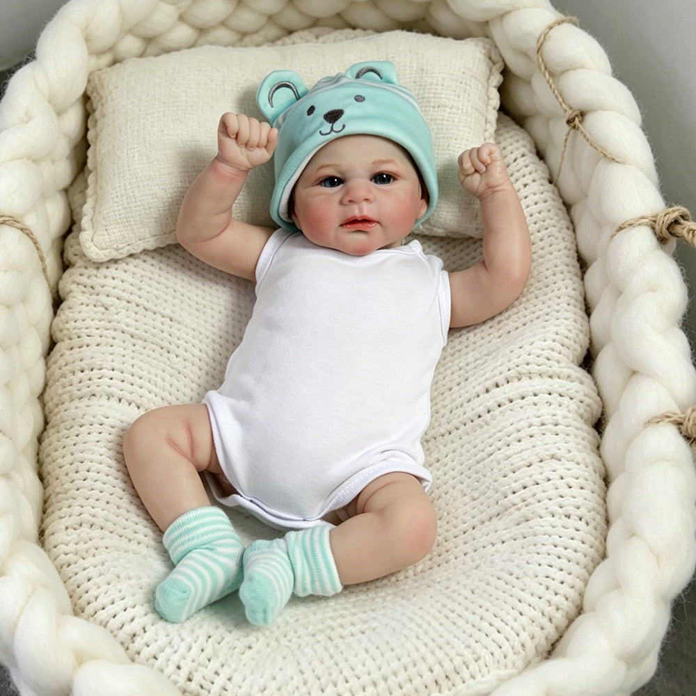 Handmade Reborn Baby Dolls Vinyl Silicone Lifelike Cute Newborn Boy Doll Gift UK