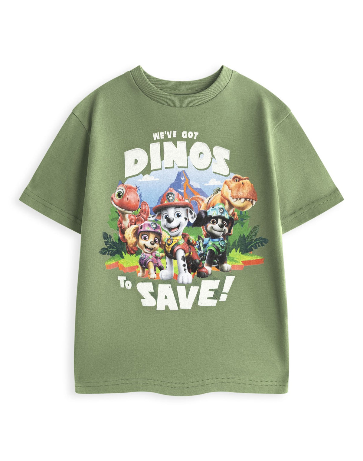Paw Patrol Short Sleeved T-Shirt | Unisex Kids Khaki | Official Merch