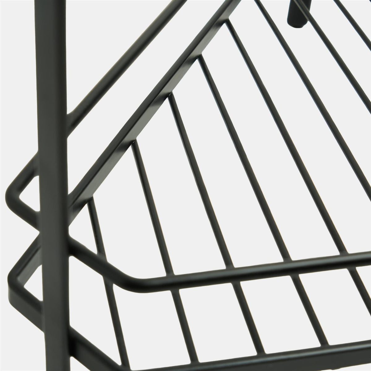 OHS 2 Tier Corner Shelf Free Standing Shelving Unit Metal Kitchen Storage Rack