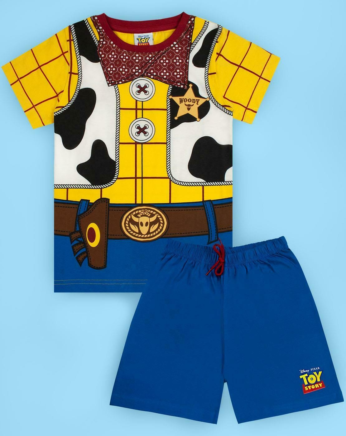Disney Short Sleeve Short Leg Pyjama Set | Boys Blue | Official Merch