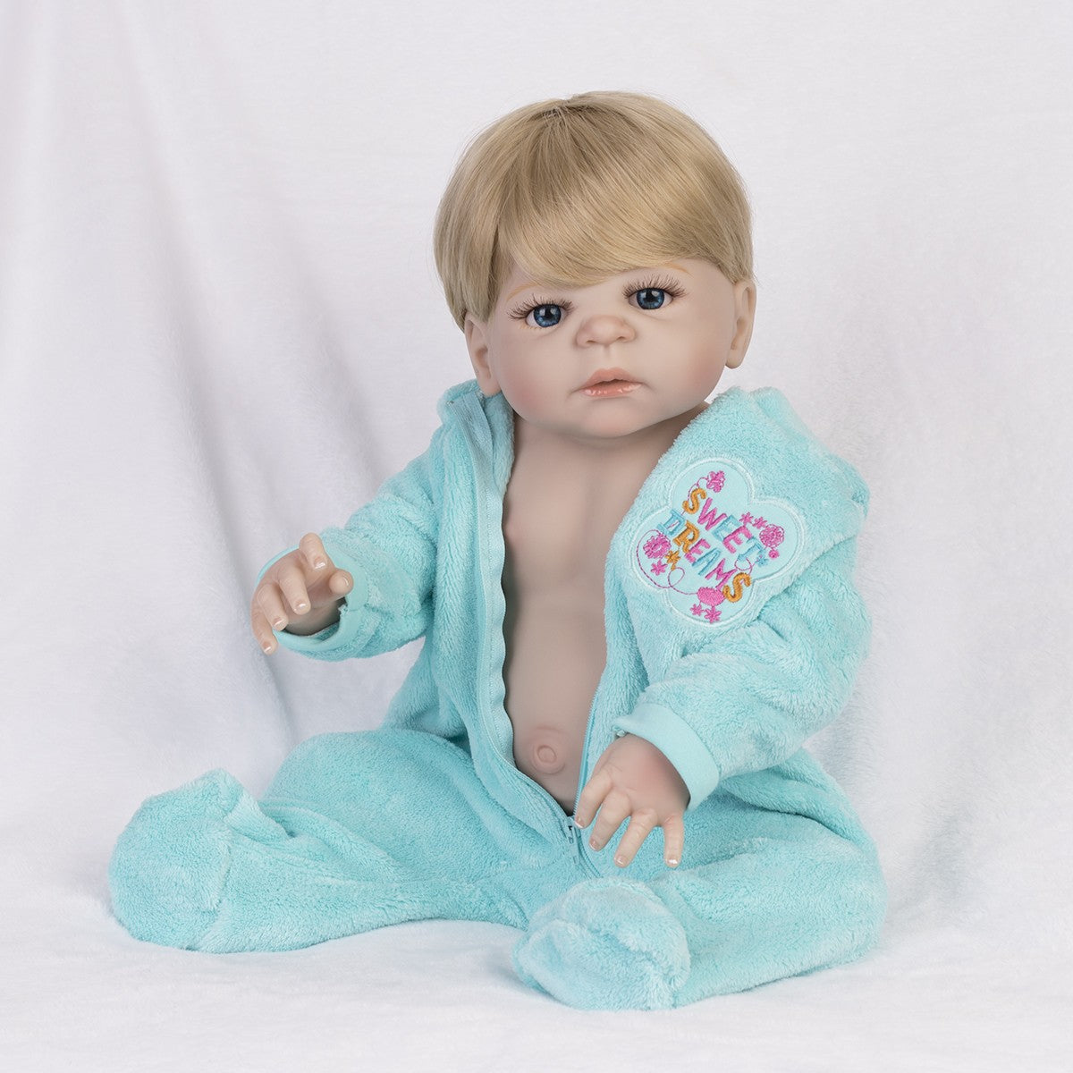 22'' Waterproof Twins Reborn Baby Dolls Full Body Vinyl Silicone Boy Girl Gifts