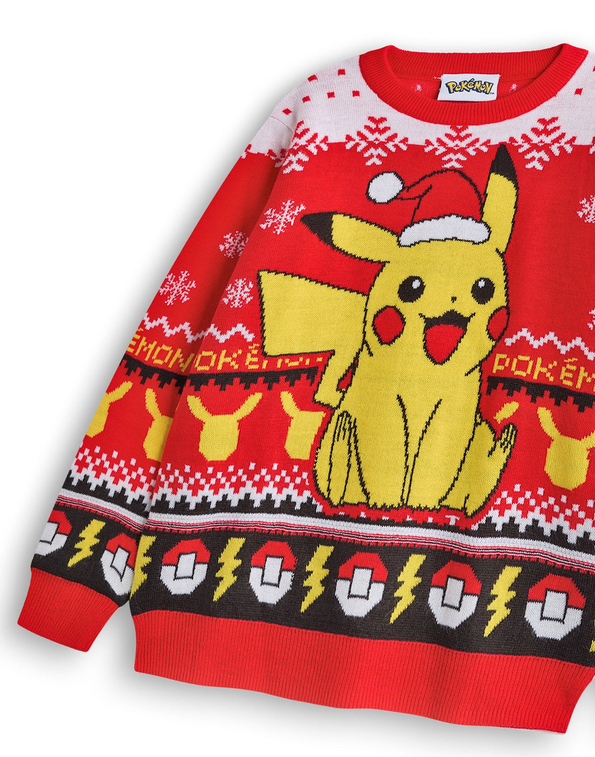 Pokemon Christmas Jumper | Boys Red | Official Merch