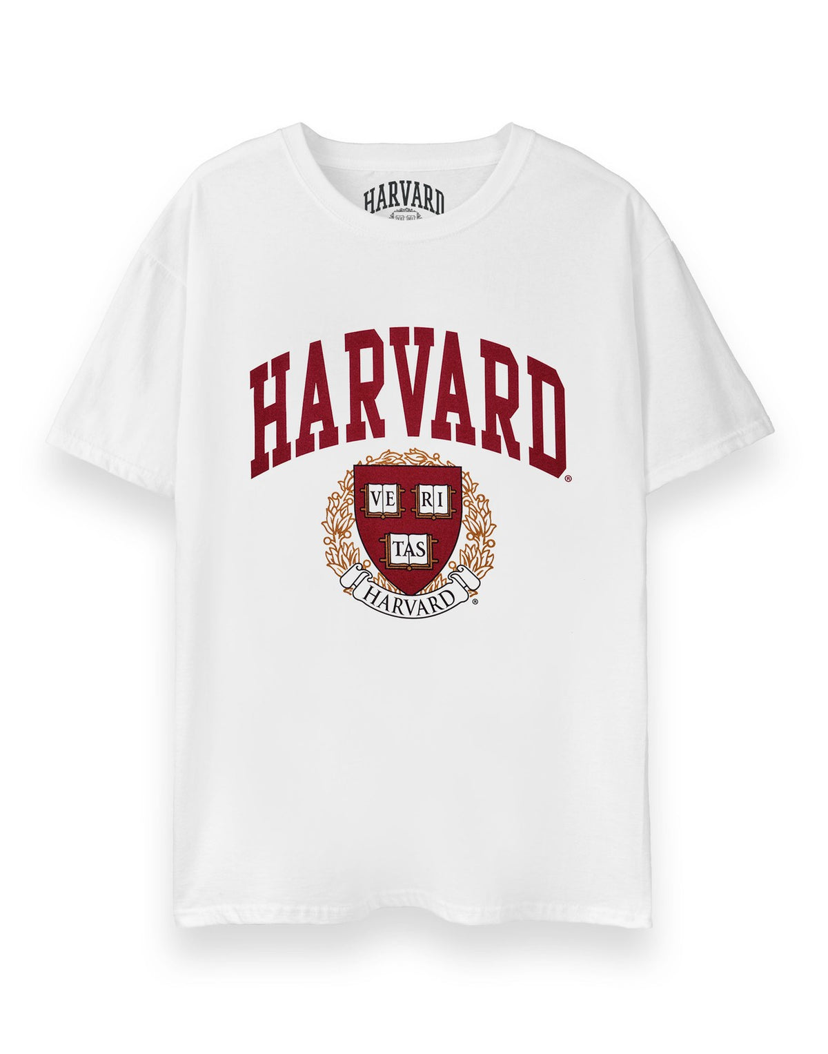 Harvard Short Sleeved T-Shirt | Unisex White | Official Merch