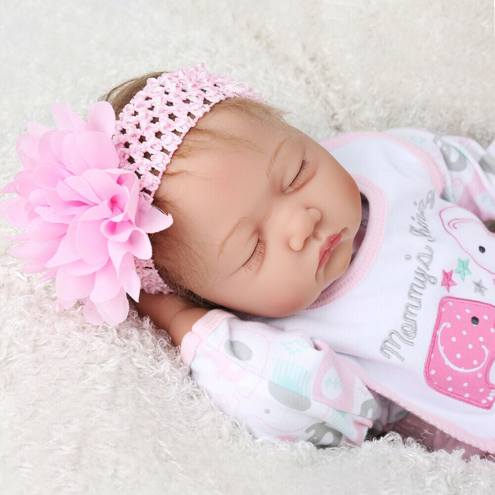 22" Reborn Dolls Realistic Baby Girl Doll Silicone Vinyl Newborn Baby Twins Gift