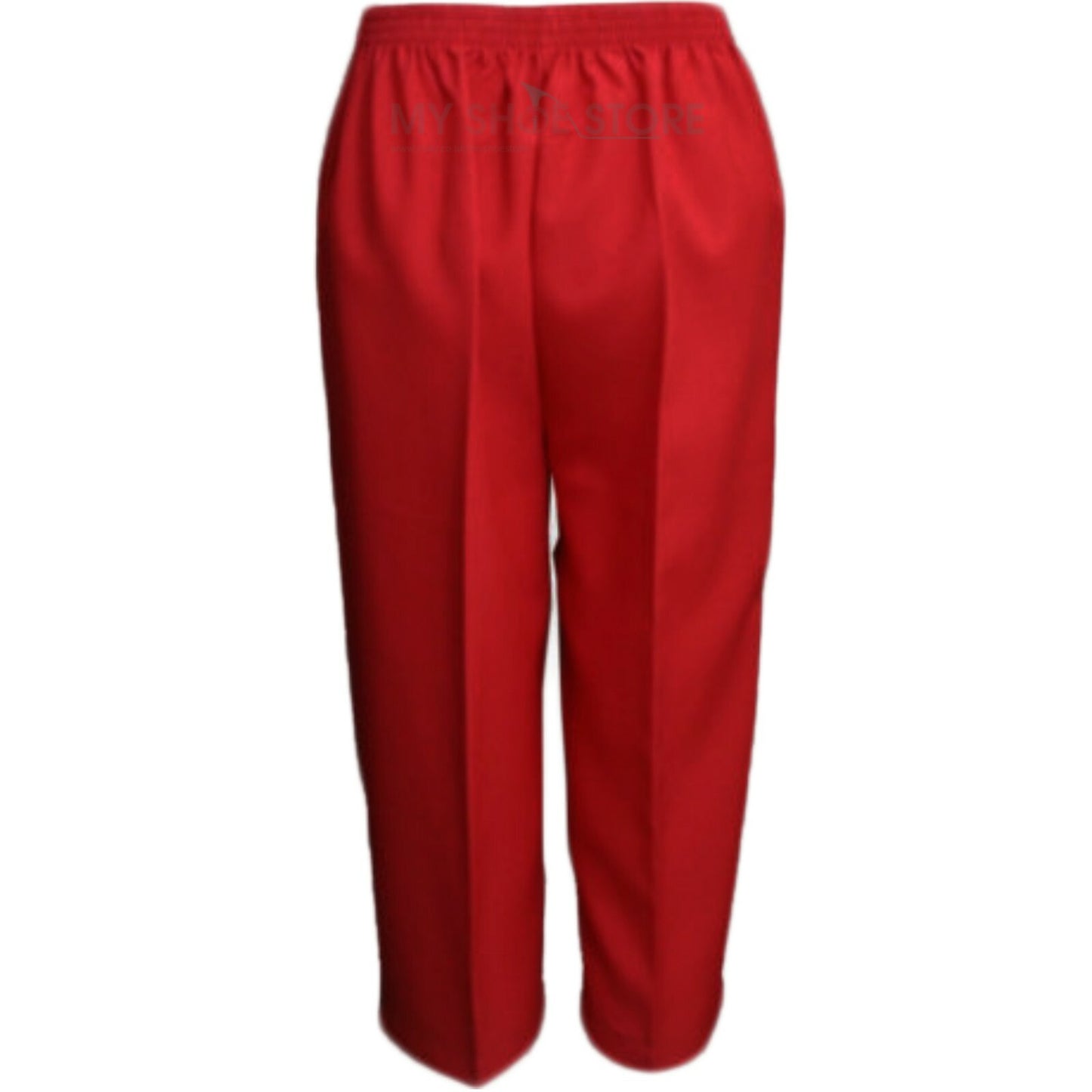 3/4 LENGTH WOMENS LADIES STRETCH ELASTICATED WAIST PLAIN PANTS CROPPED TROUSERS
