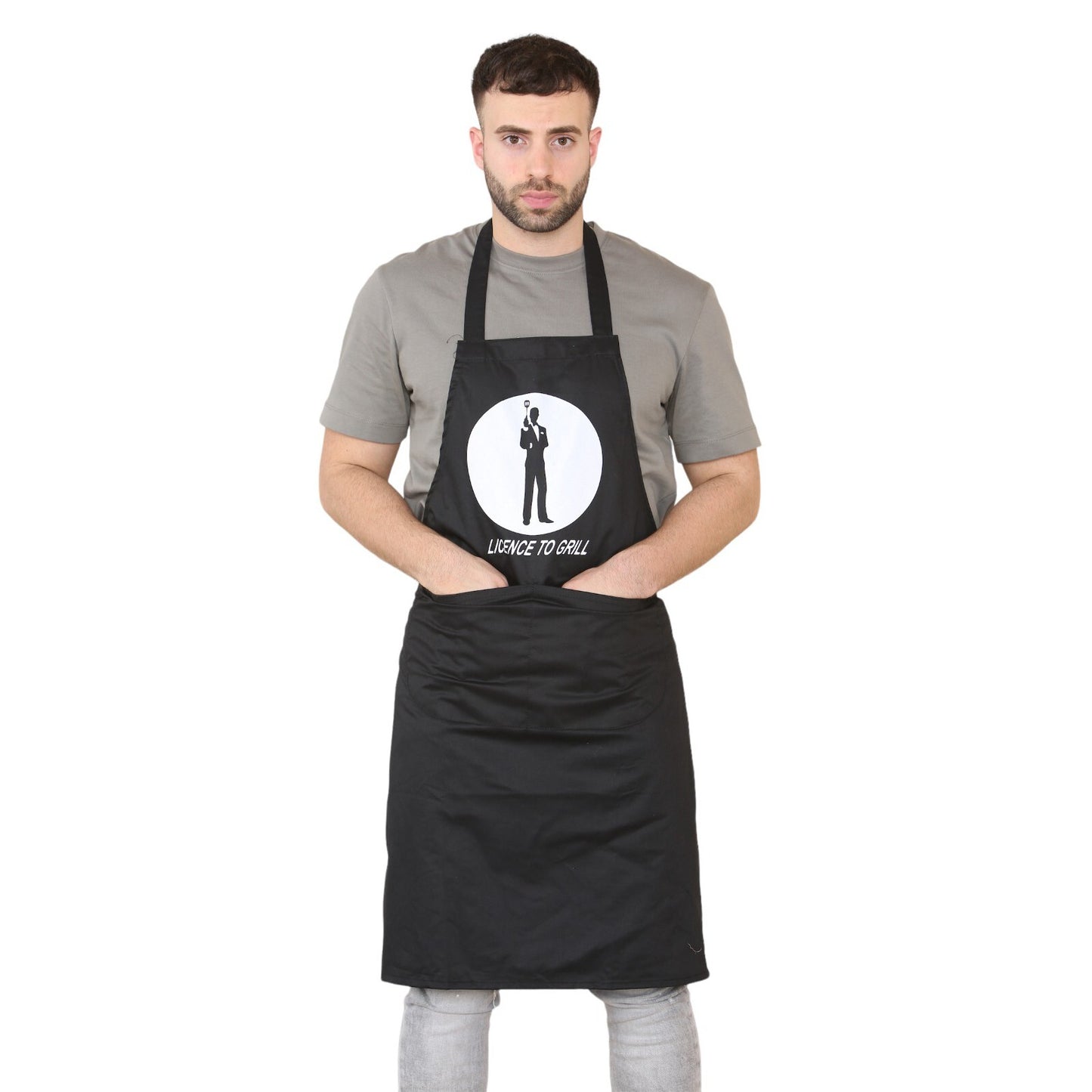 Licence to Grill James Bond 007 Novelty Apron. BBQ or Kitchen. Men & Women.