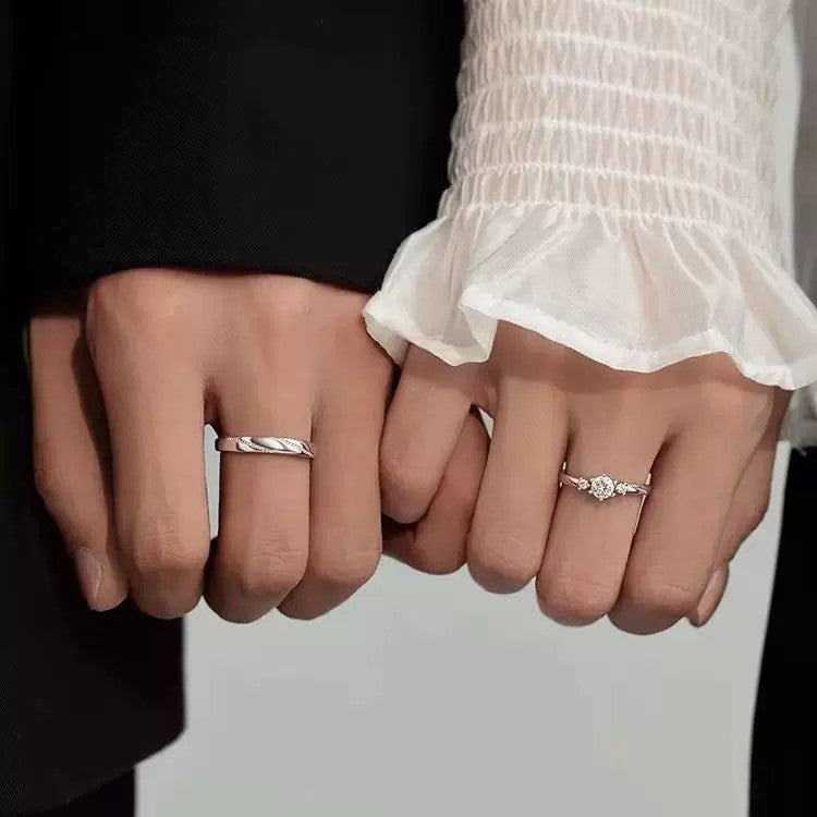 925 Sterling Silver Crystal Stone Adjustable Ring Women Girls Jewellery Gift UK