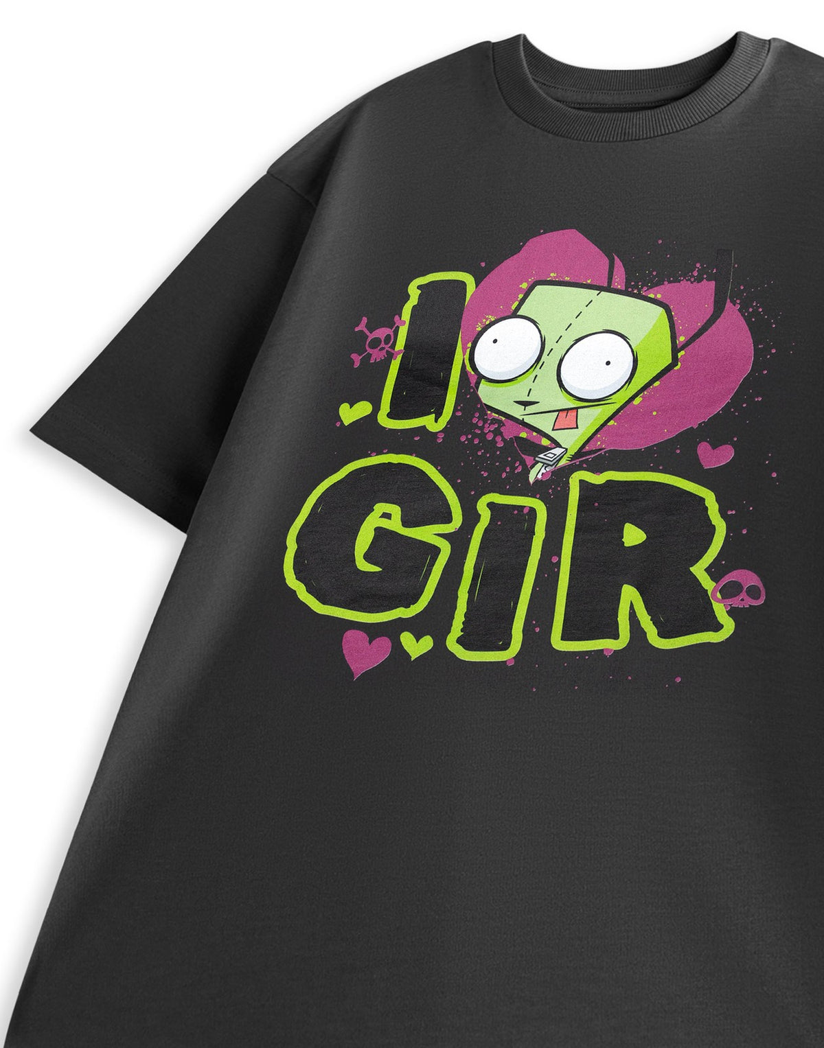 Invader Zim Short Sleeved T-Shirt | Mens Charcoal | Official Merch
