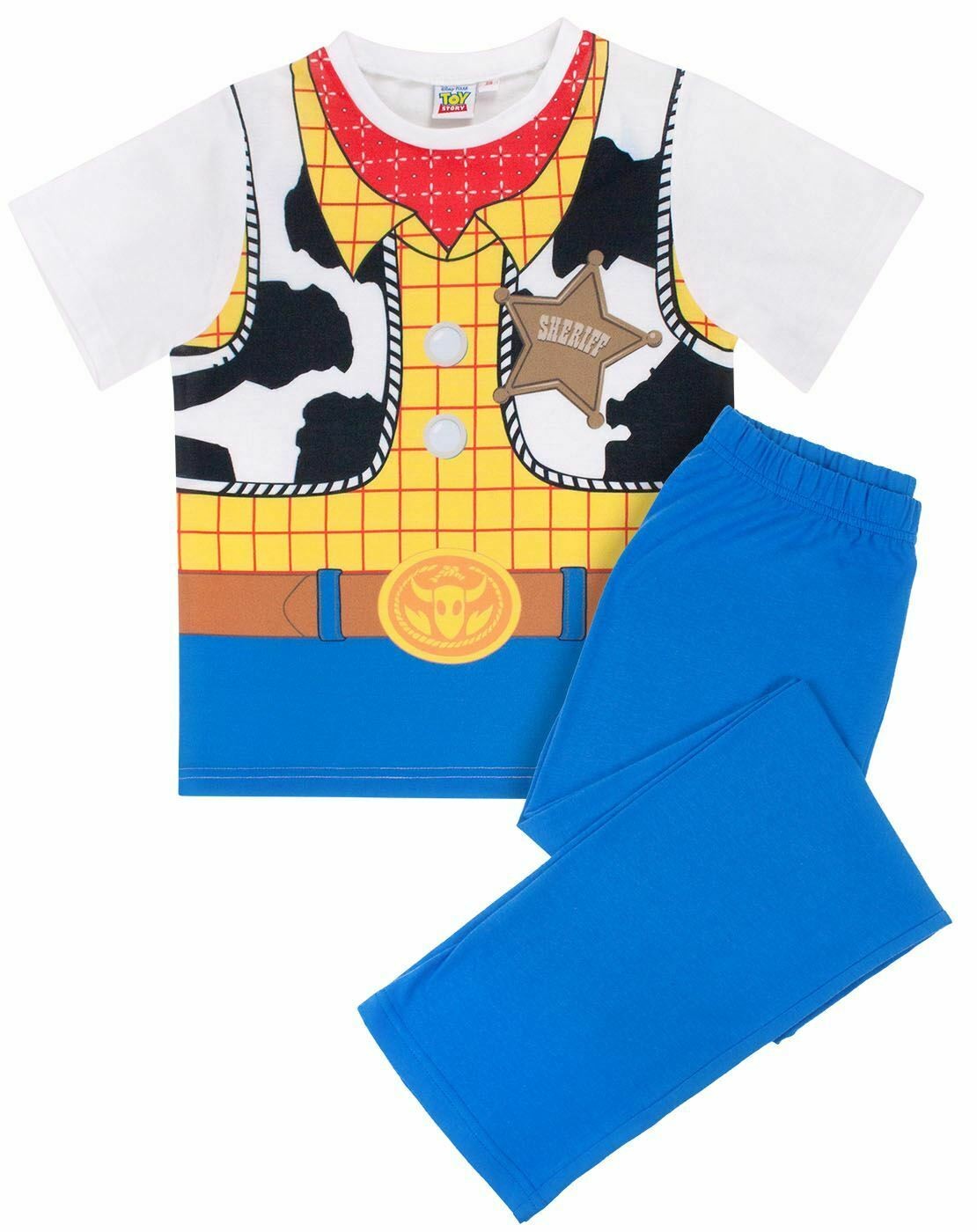 Disney Short Sleeve Long Leg Pyjama Set | Boys Blue | Official Merch