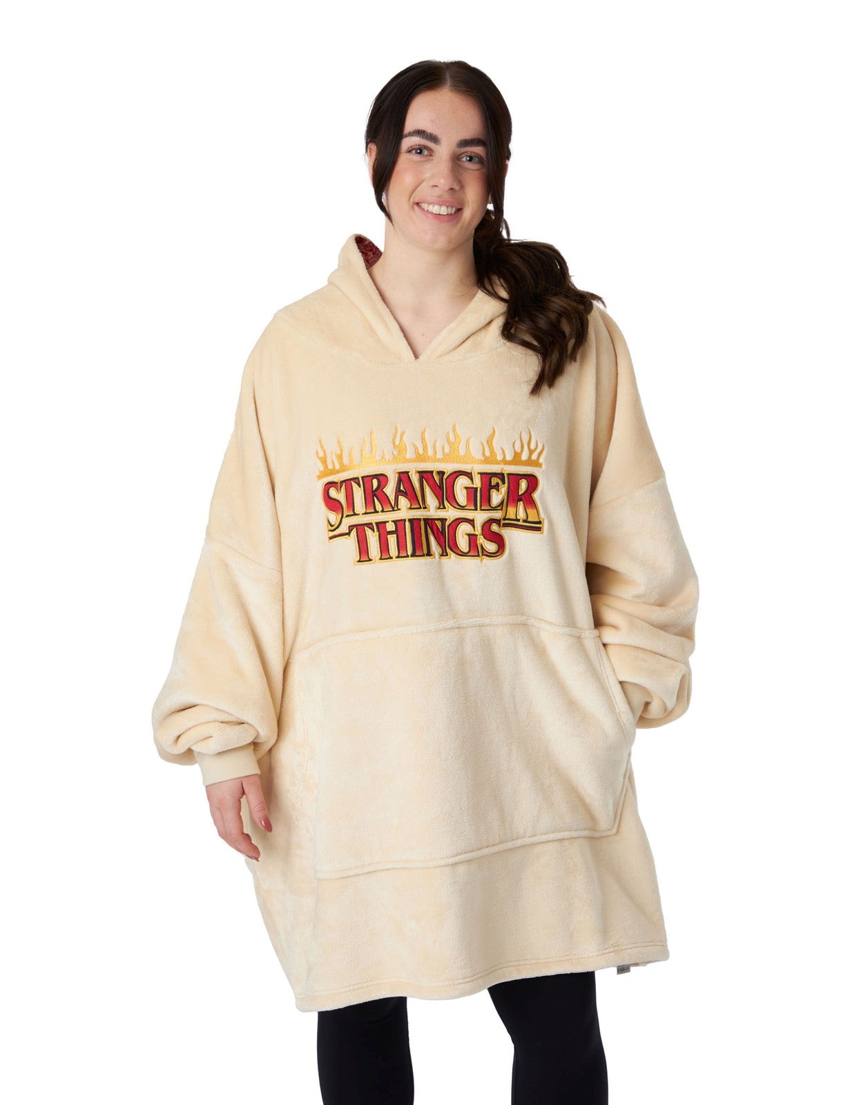 Stranger Things Blanket Hoodie | Unisex Cream | Official Merch