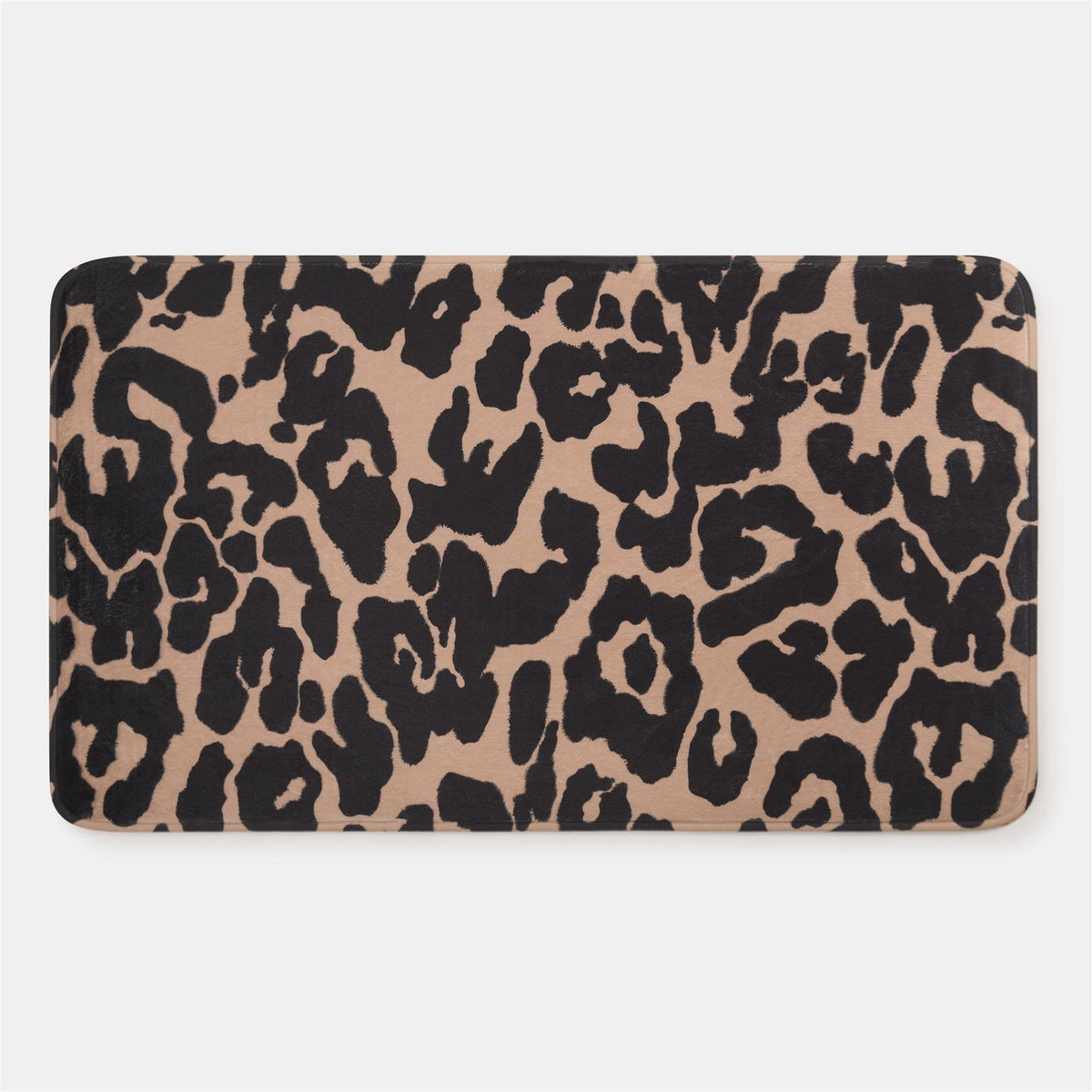 Leopard Bath Mat Cushioned Non Slip Shower Bathroom Mat Rug Soft Absorbent
