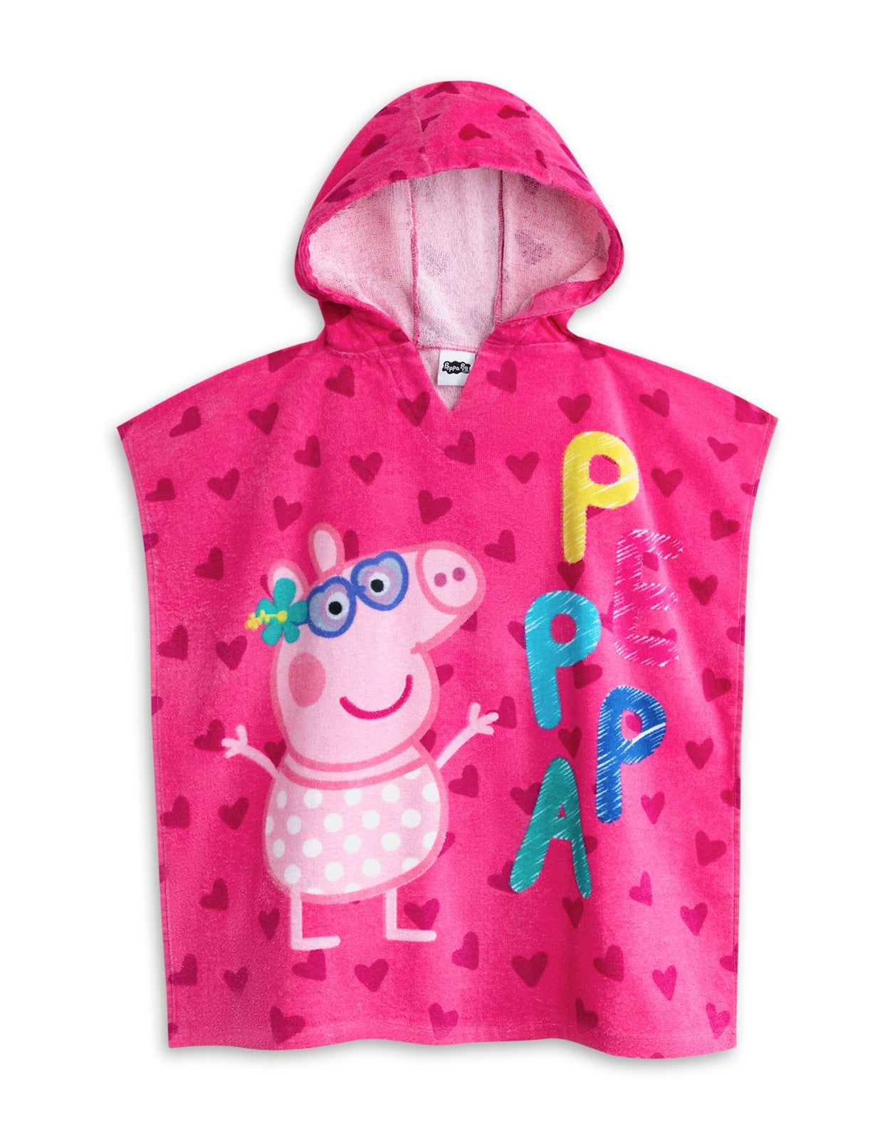 Peppa Pig Poncho Towel and 1 Piece Swimming Costume Set | Girls Pink | Official