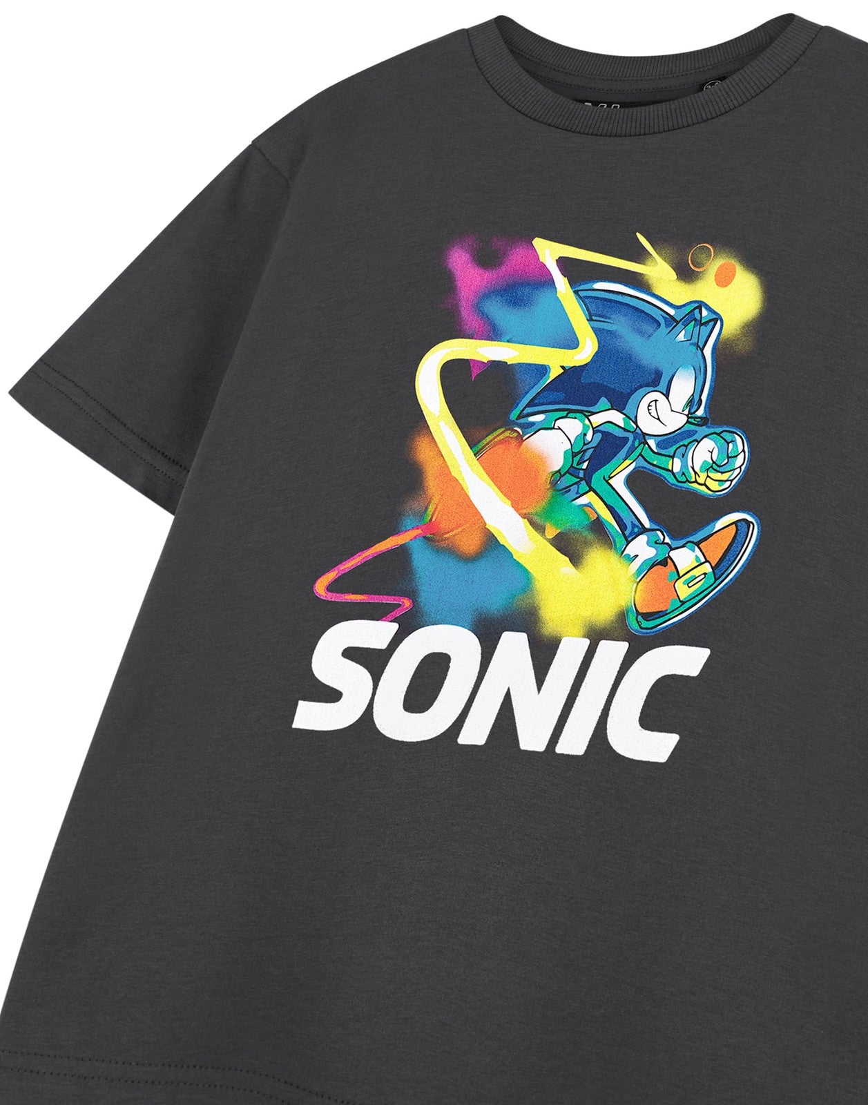 Sonic the Hedgehog Short Sleeved T-Shirt | Boys Charcoal | Official Merch