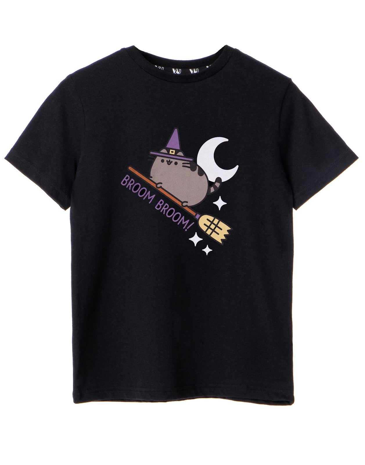 Pusheen Short Sleeved T-Shirt | Girls Black | Official Merch