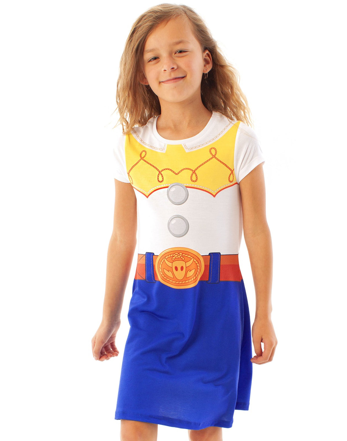 Disney Short Sleeve Skater Dress | Girls White | Official Merch