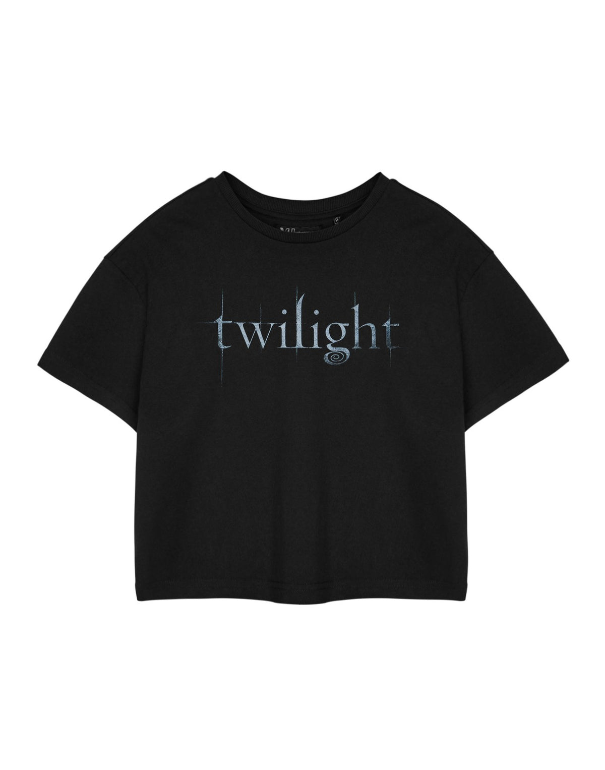 Twilight Cropped Short Sleeved T-Shirt | Womens Black | Official Merch