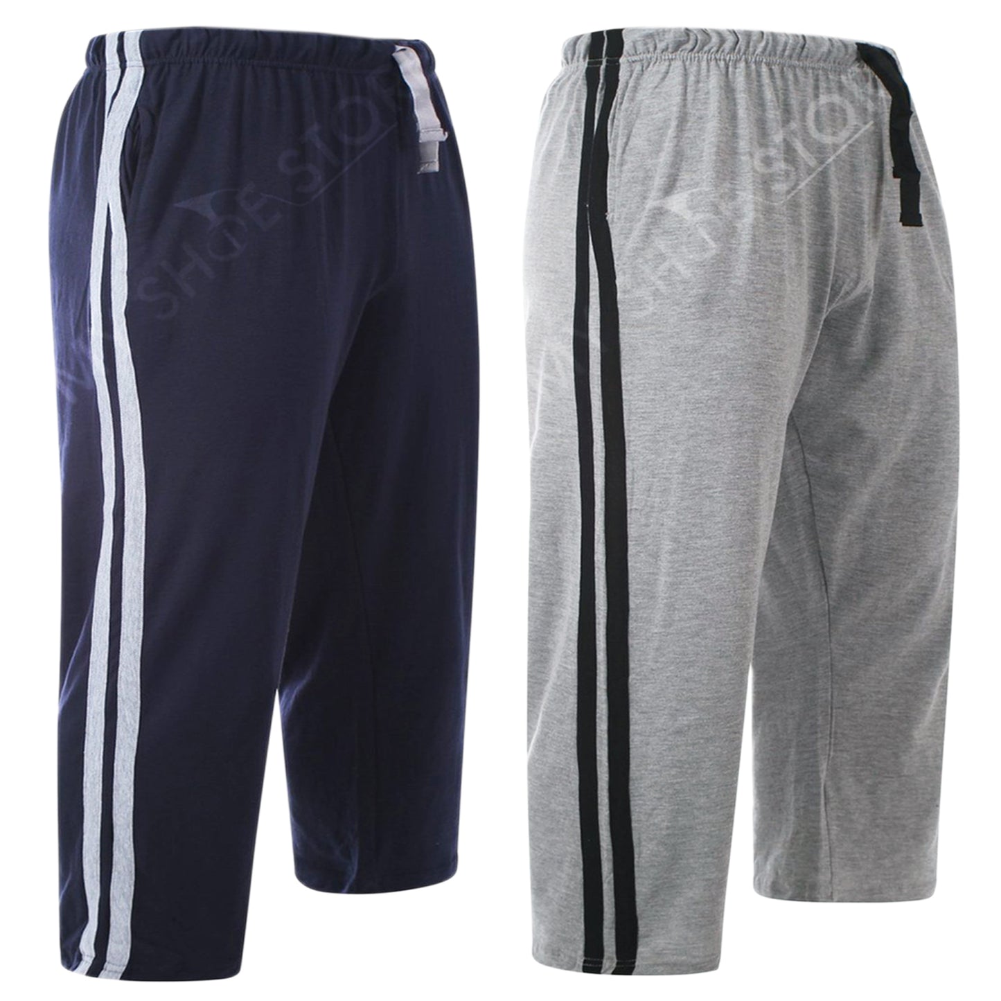 2 PACK MENS LOUNGE SHORTS COTTON PJS NIGHT WEAR CASUAL PYJAMAS SLEEPWEAR BOTTOM