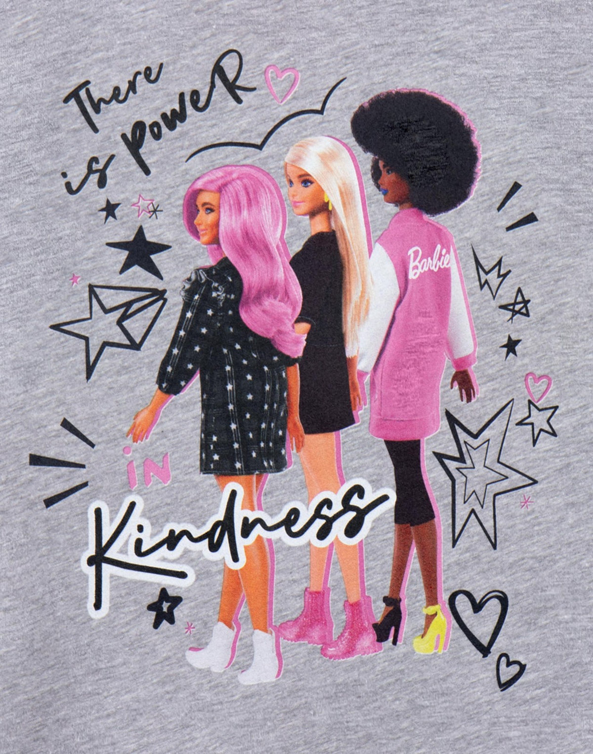 Barbie Short Sleeved T-Shirt | Girls Grey Marl | Official Merch