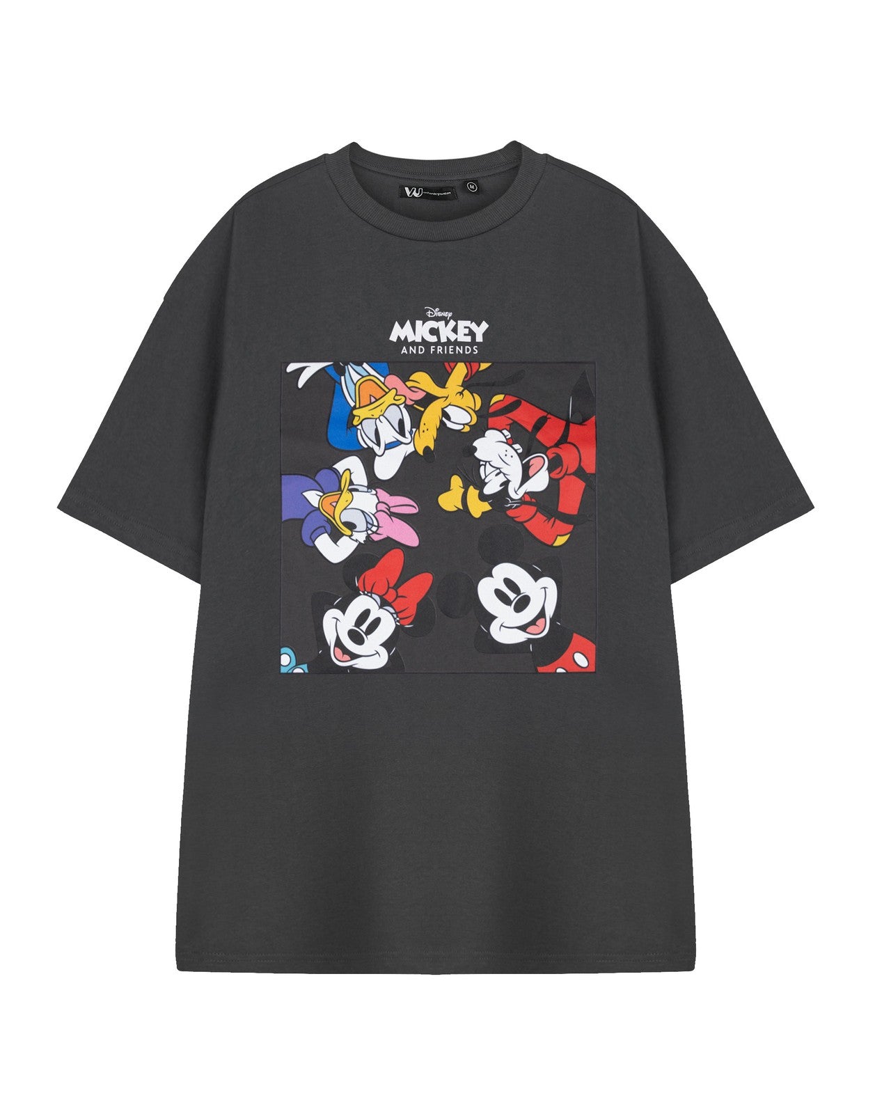Disney Short Sleeved T-Shirt | Unisex Charcoal | Official Merch