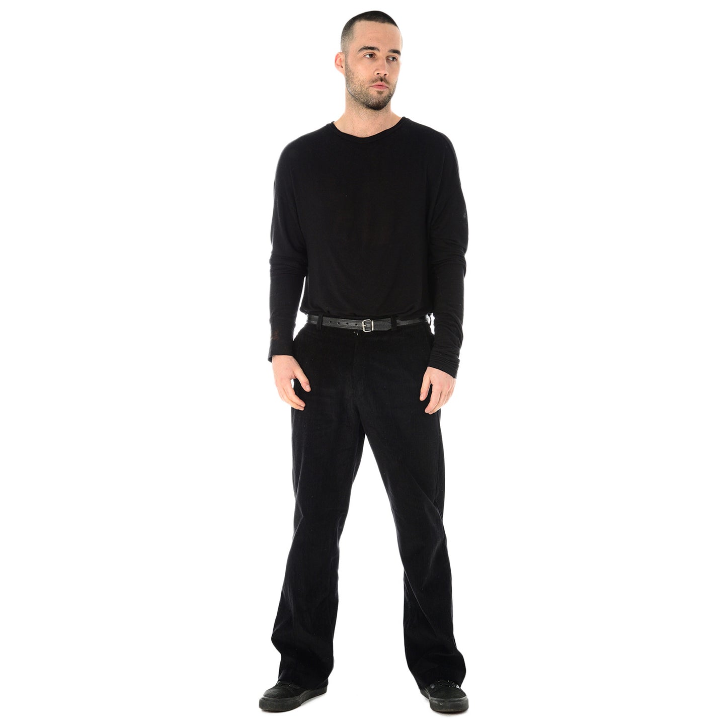 MENS CORD CORDUROY TROUSERS COTTON  BUSINESS FORMAL CASUAL BELTED SMART PANTS