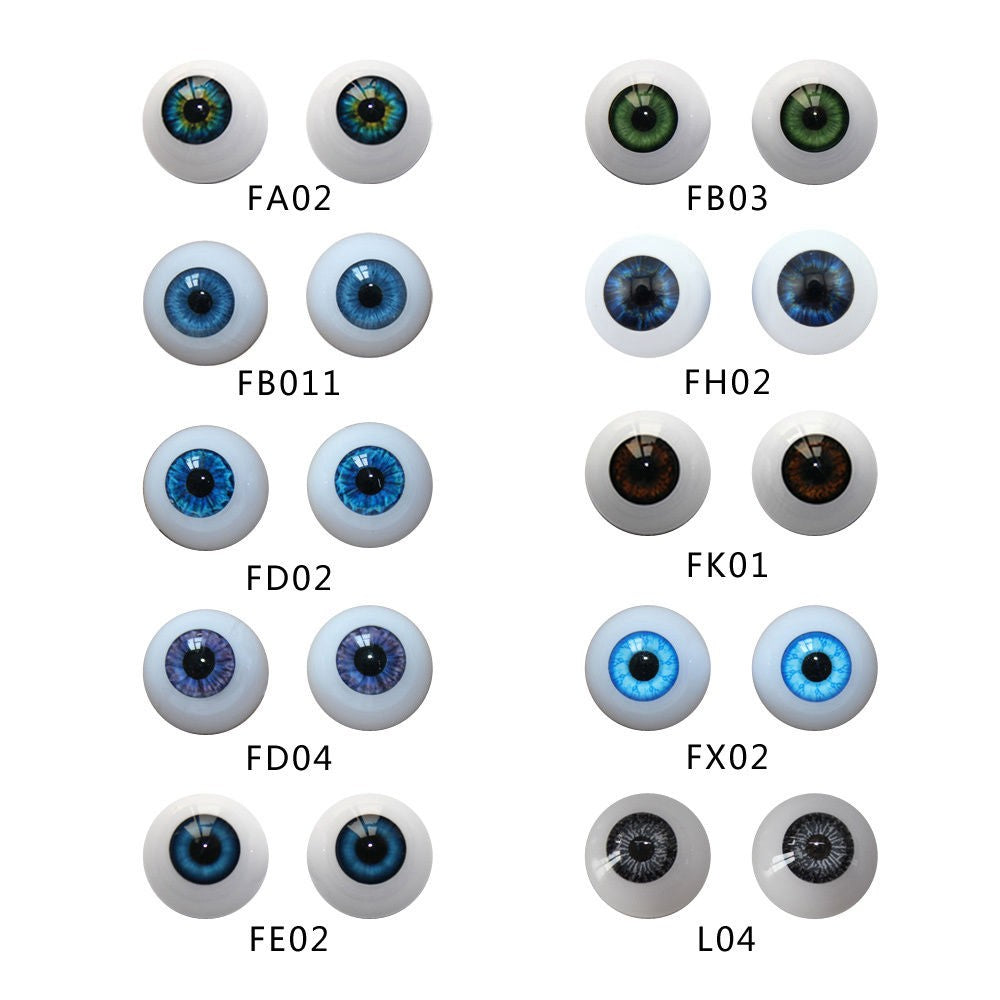 10 Pairs Half Round Acrylic Eyes Eyeballs for Reborn Baby Dolls Kit DIY Repair