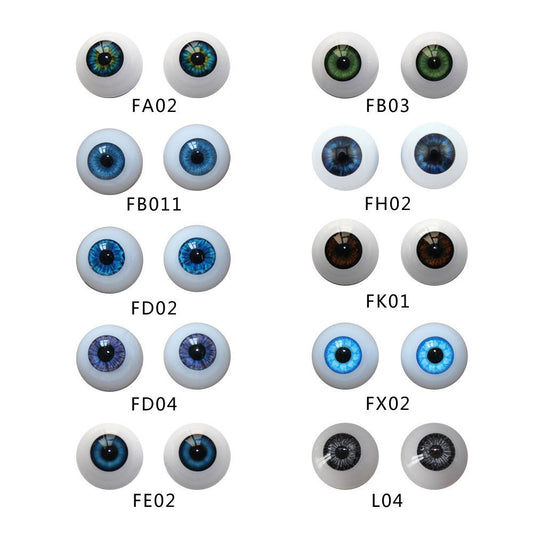 10 Pairs Half Round Acrylic Eyes Eyeballs for Reborn Baby Dolls Kit DIY Repair