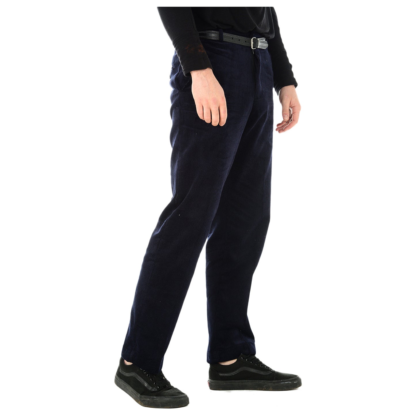 MENS CORD CORDUROY TROUSERS COTTON  BUSINESS FORMAL CASUAL BELTED SMART PANTS
