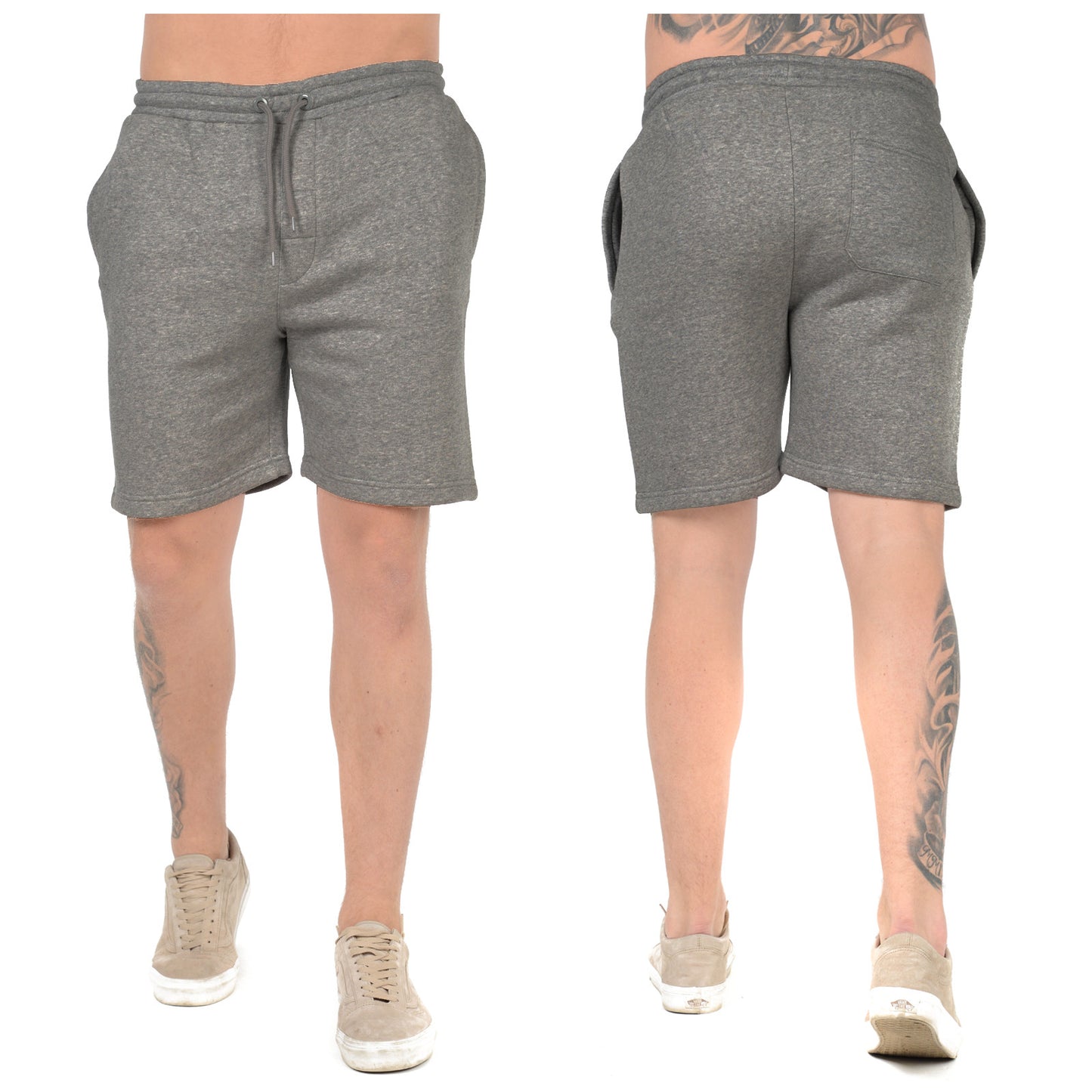 PACK OF 2 MENS JOGGING SHORTS SWEAT JERSEY FLEECE JOGGERS SUMMER RUNNING BOTTOMS