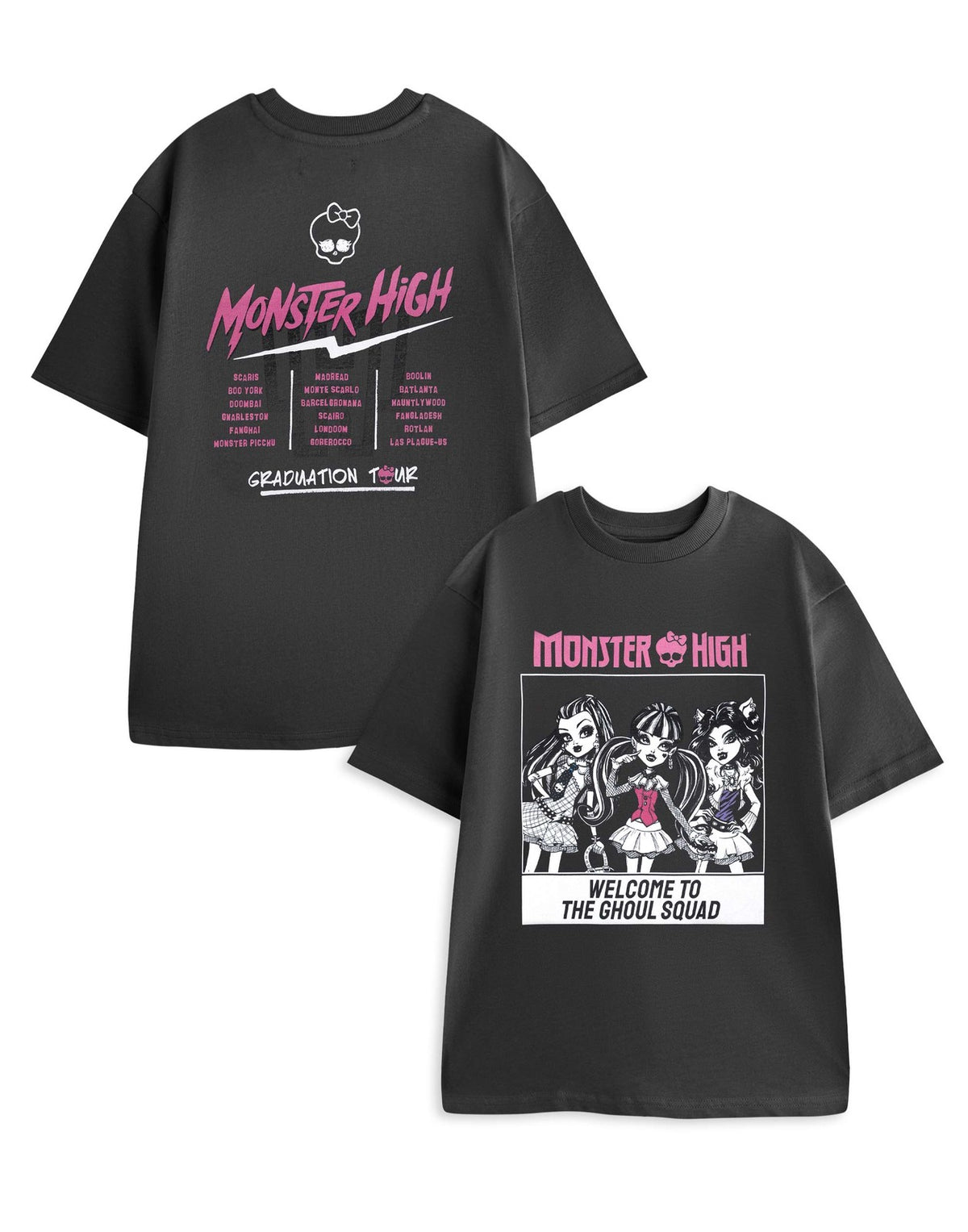 Monster High Short Sleeved T-Shirt | Unisex Charcoal | Official Merch
