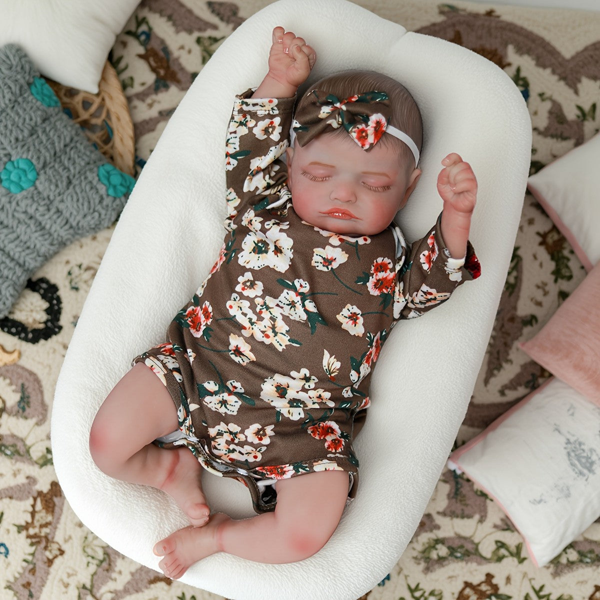 Realistic Reborn Baby Dolls Vinyl Silicone Handmade Newborn Sleeping Girl Doll
