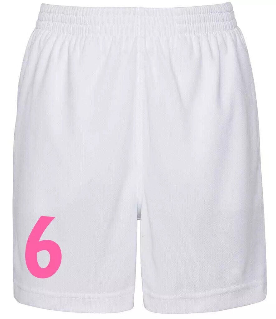 Personalised Kids Pink England Style Football Kit - Shirt Shorts Bag Socks & Cap